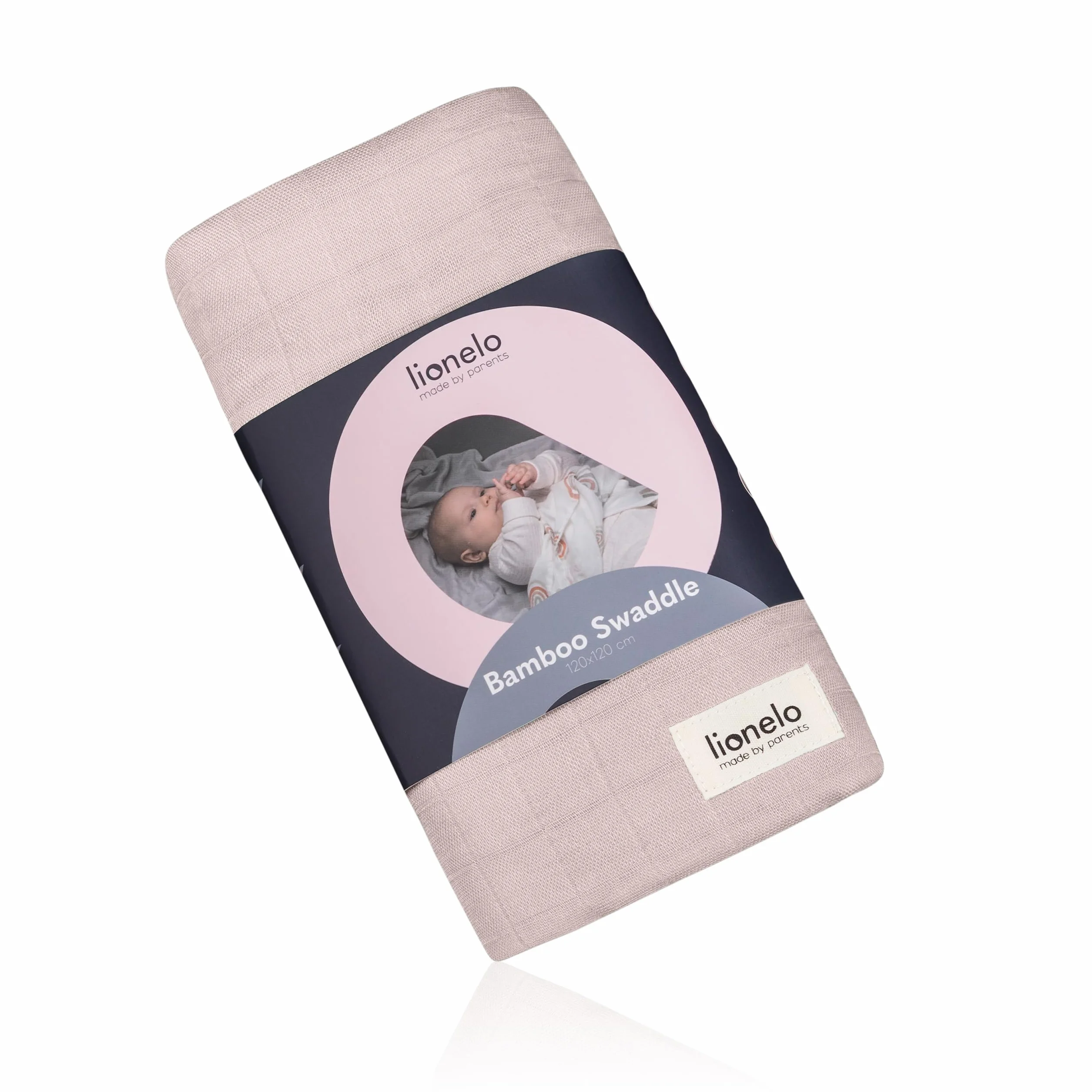 Lionelo Bamboo Swaddle mussola per fasciare neonato cotone bambù 100% naturale 120 x 120 cm Beige