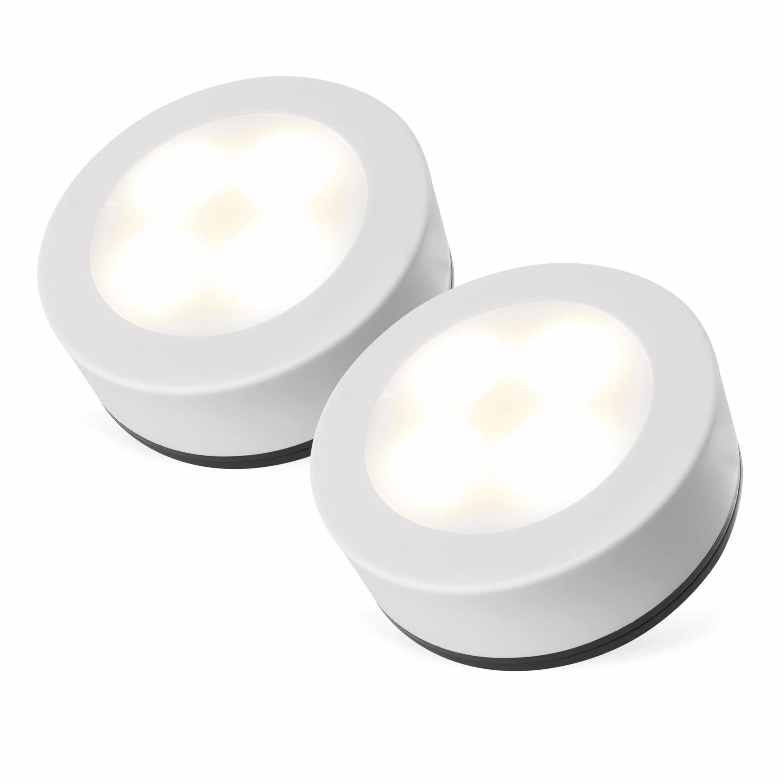 EMOS - Luce notturna a LED 2 pezzi con cuscinetti adesivi – 2 x luci di orientamento alimentate a batteria (3 x AAA), per bambini e anziani – Lampada a pressione da incollare – Luminosità 15 lm