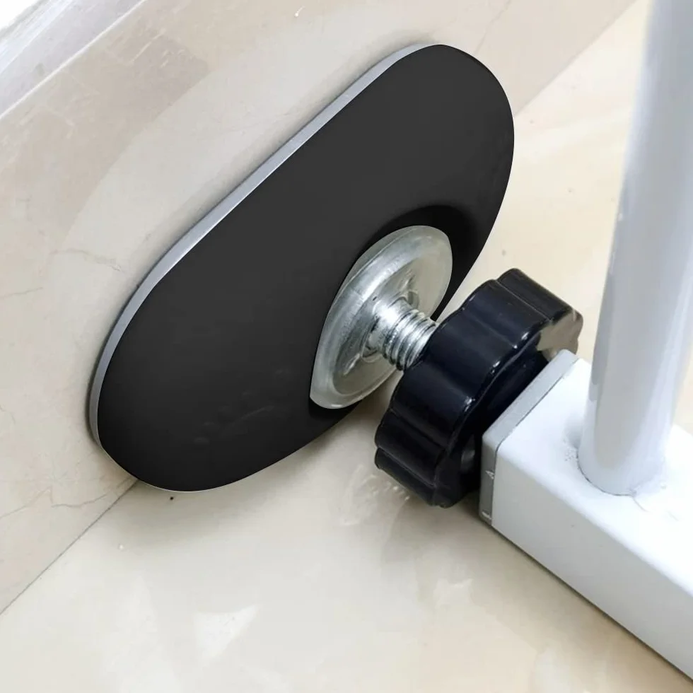 VEGCOO Confezione da 4 protezioni da parete per cancelli scale, sicurezza per porte, neonati e animali domestici (nero)