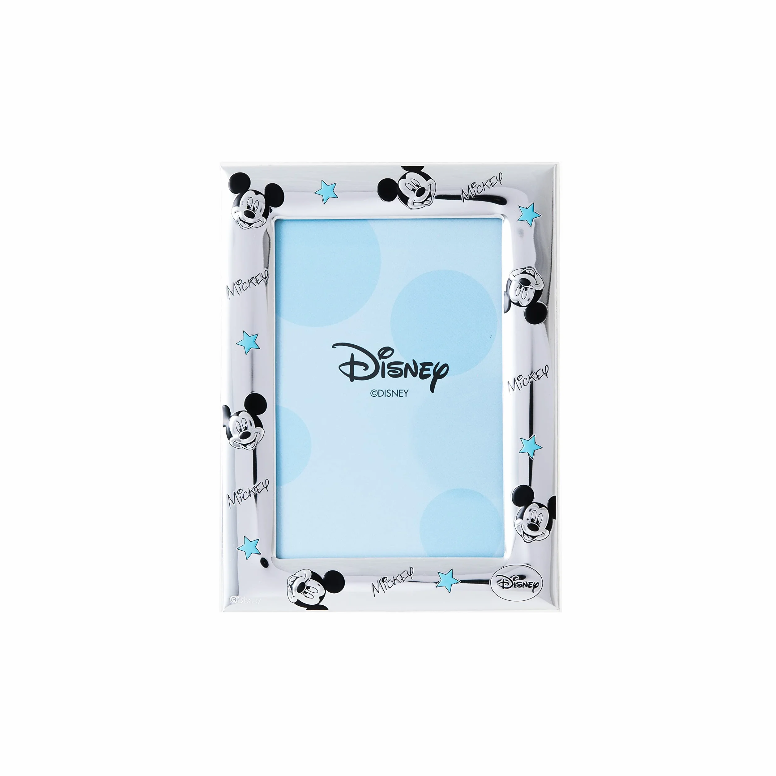 VALENTI & CO. D130-3LC Disney Baby Cornice Porta Foto da Tavolo in Argento per Neonato