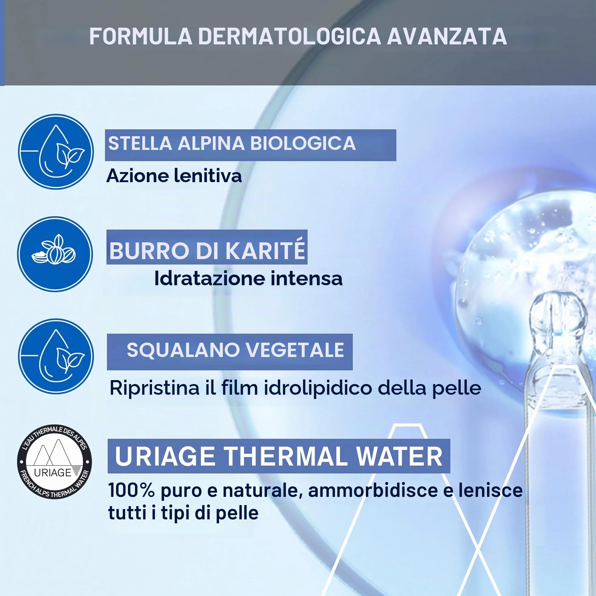 Uriage Bébé Crema Idratante Viso con Stella Alpina Bio e Burro di Karité 40ml