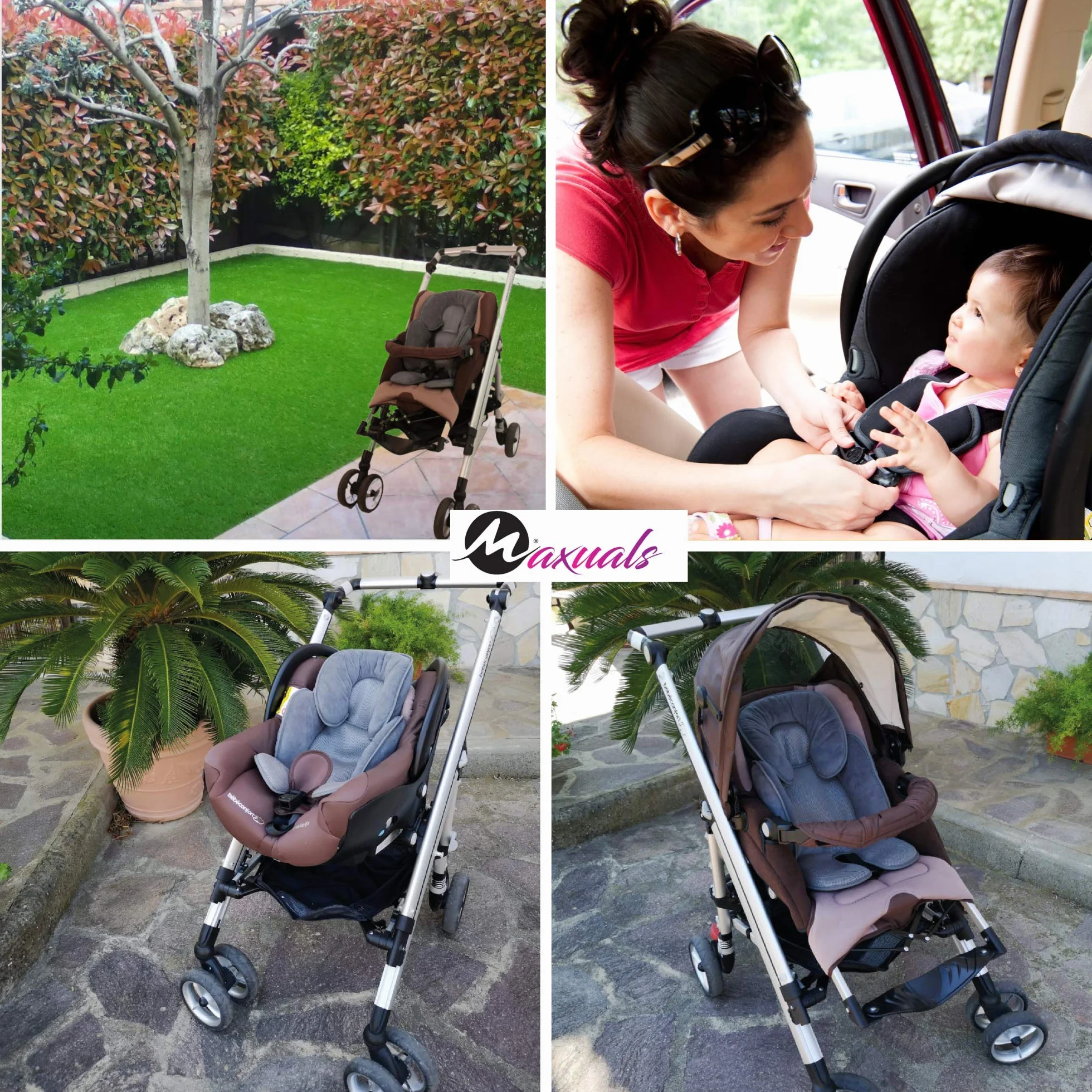 Riduttore Passeggino Universale Ovetto Neonato Cuscino Seggiolino Auto Culla Traspirante Leggero Protezione Testa Bimbo 0-12 Mesi