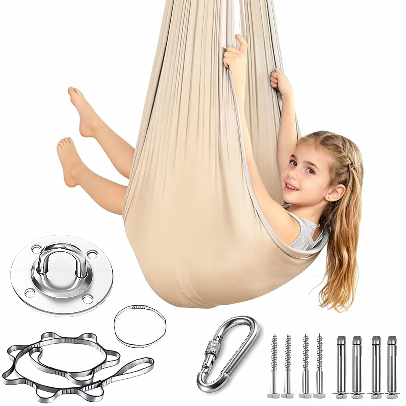 Trapezio Terapeutico per Bambini 100kg 280x150cm Telo Yoga Aereo Amaca