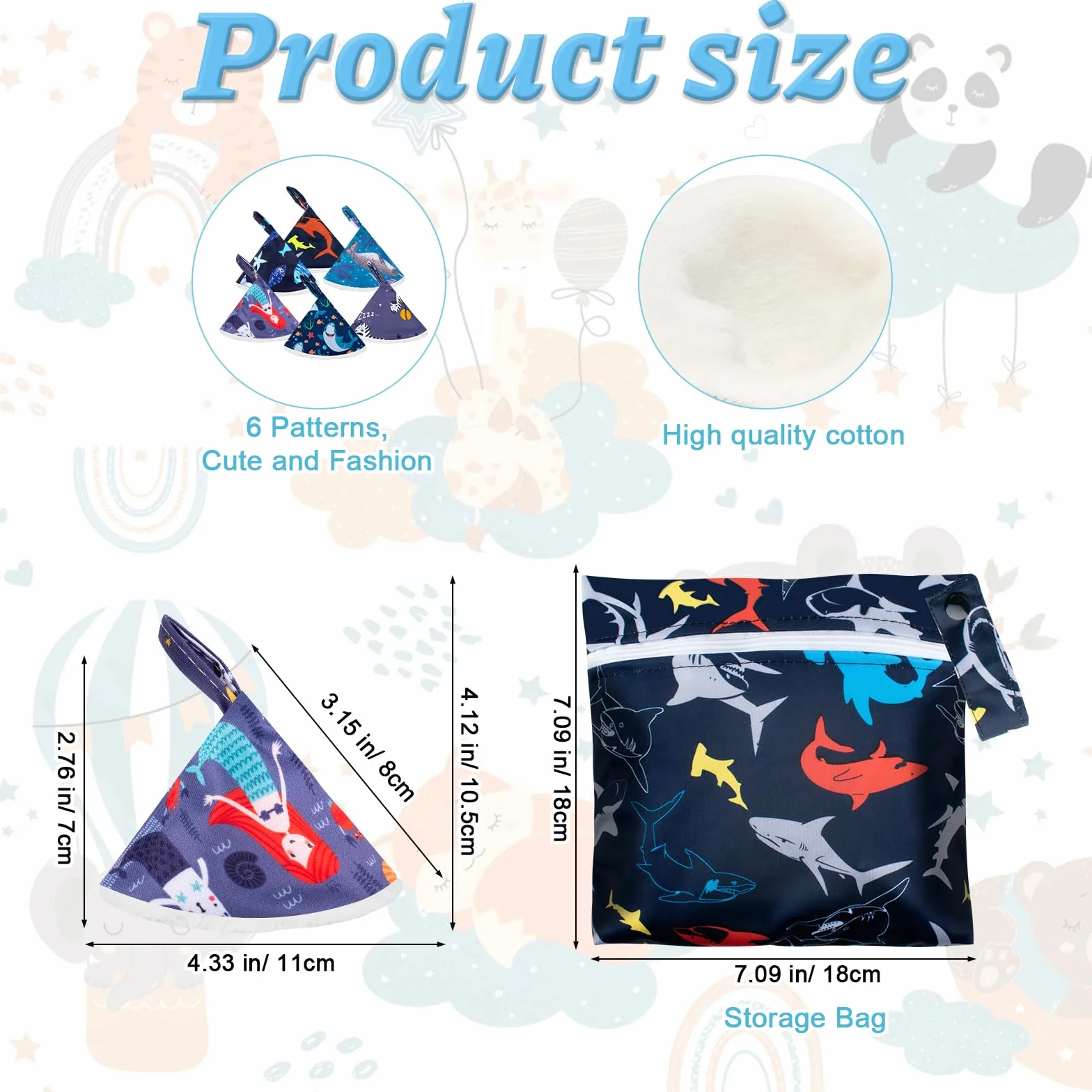 Pipi Tipi 12 copertine per pannolini Pee Teepee 1 borsa bagnata forte assorbimento accessori cambio pannolino