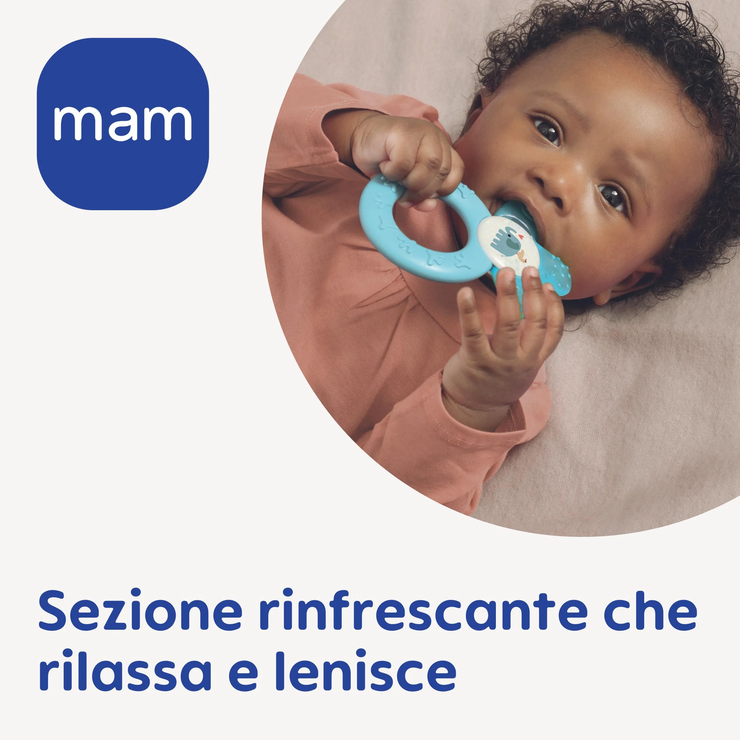 MAM Cooler Dentaruolo Massaggia Gengive Neonati 4+ Mesi Rinfrescante e Lenitivo, 5 Sagomature, Rosa