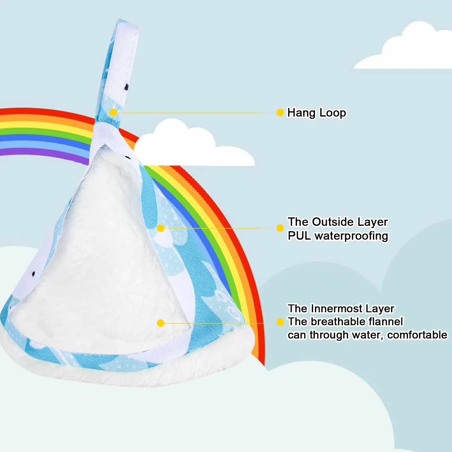 Pee Teepee 12 pannolini bambini assorbenti per cambio pannolini asciutto