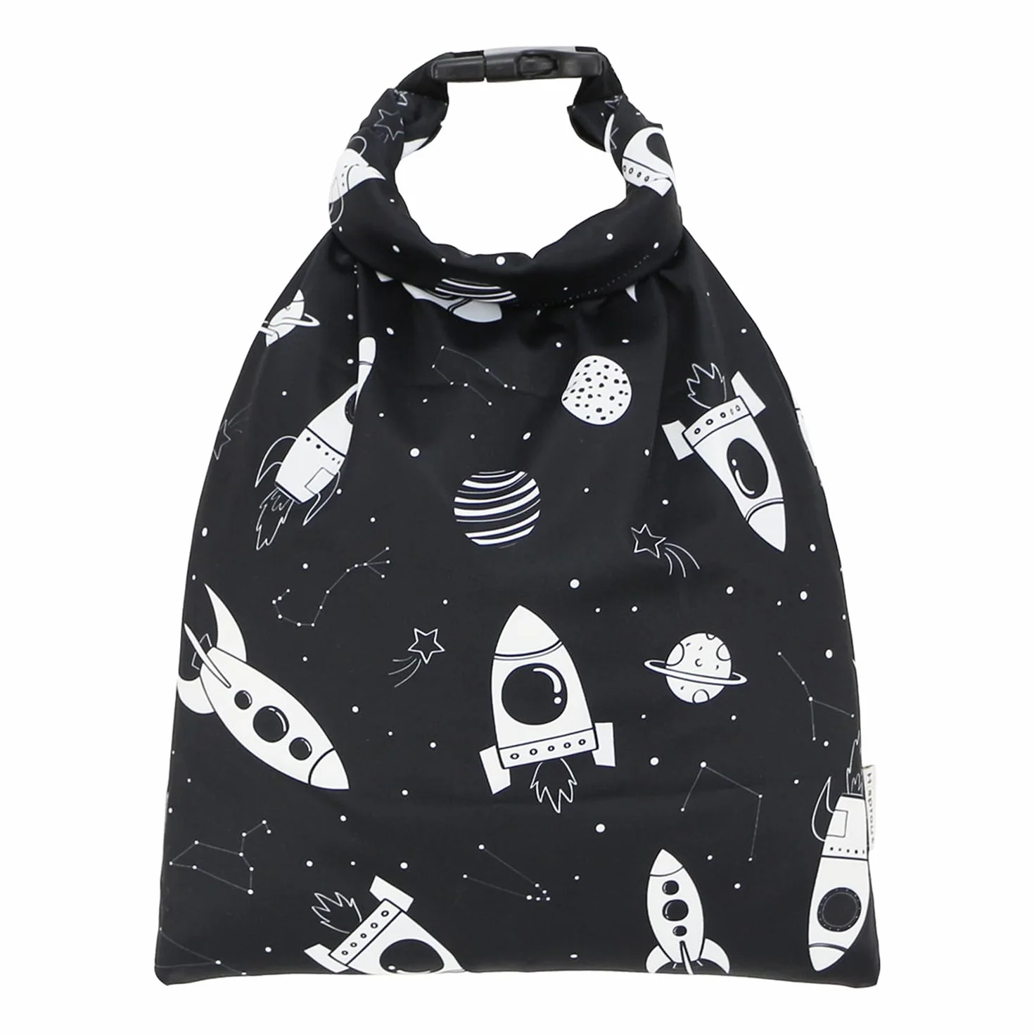 Borsa Impermeabile Umida/Secca con Fibbia Lavabile Riutilizzabile per Pannolini Umidi Costumi Bagnati Neri