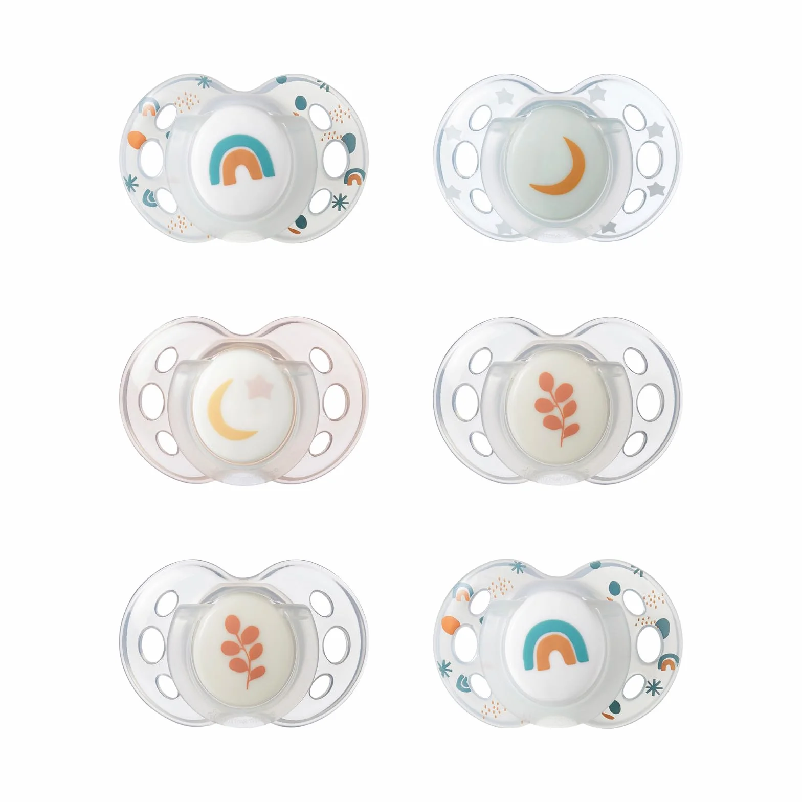 Tommee Tippee Succhietto Nighttime 18-36 mesi 6 pezzi luminosi con capsula sterilizzatrice riutilizzabile