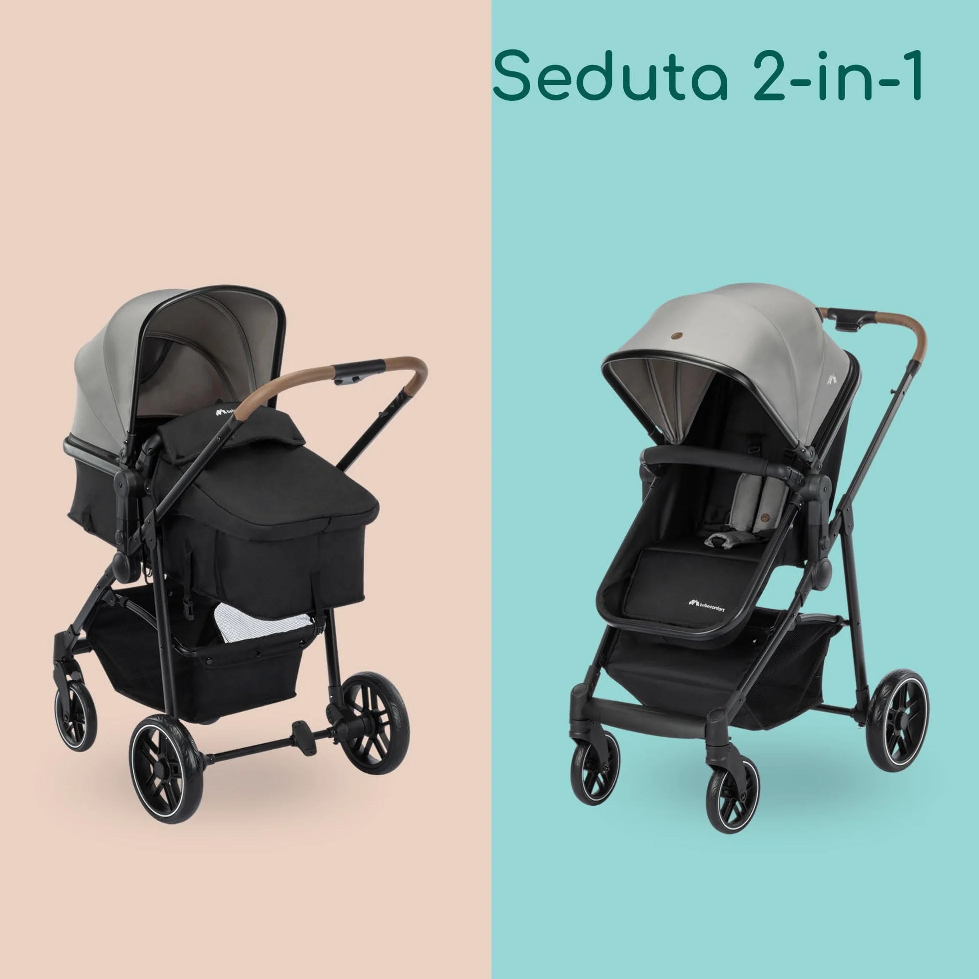 Bebeconfort Haze Trio Lux Passeggino Trio 0-4 anni 22 kg 2 in 1 Tinted Grey