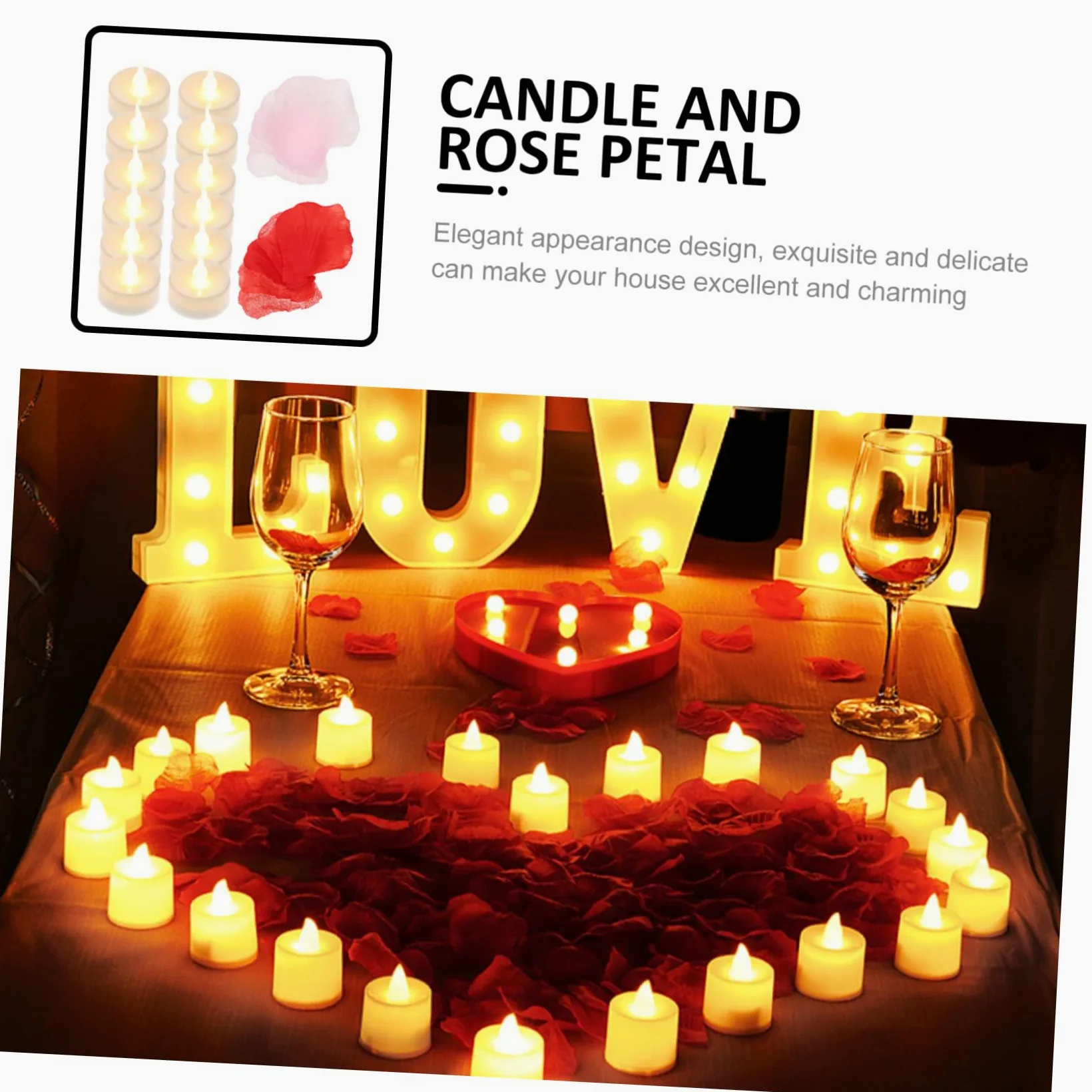 VICASKY 5 Set Candele LED Fiamma con per Decorazioni Romantiche Atmosfera e per Matrimoni e Feste