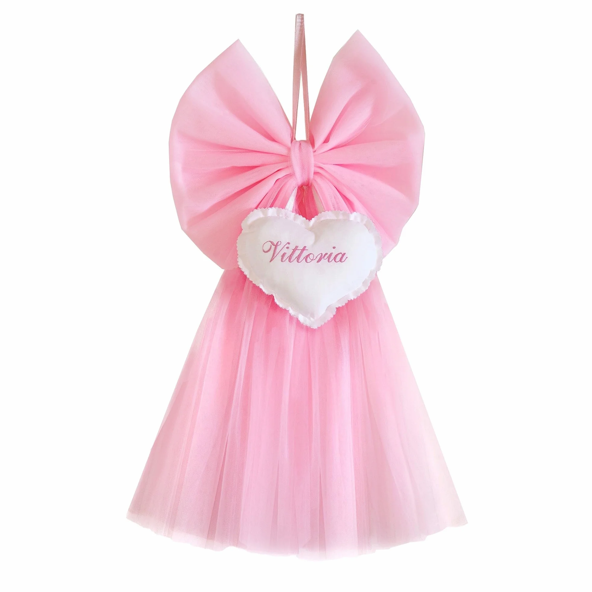 Fiocco Nascita Bimba Personalizzato Rosa con Nome