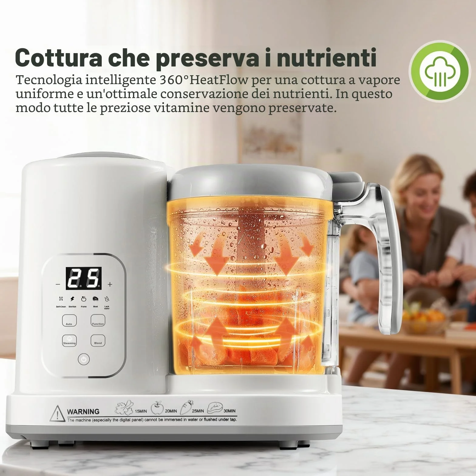 TopStrong Omogeneizzatore per Neonati Baby Food Maker Vapore Mixer Pulizia Automatica Riscalda Scongela