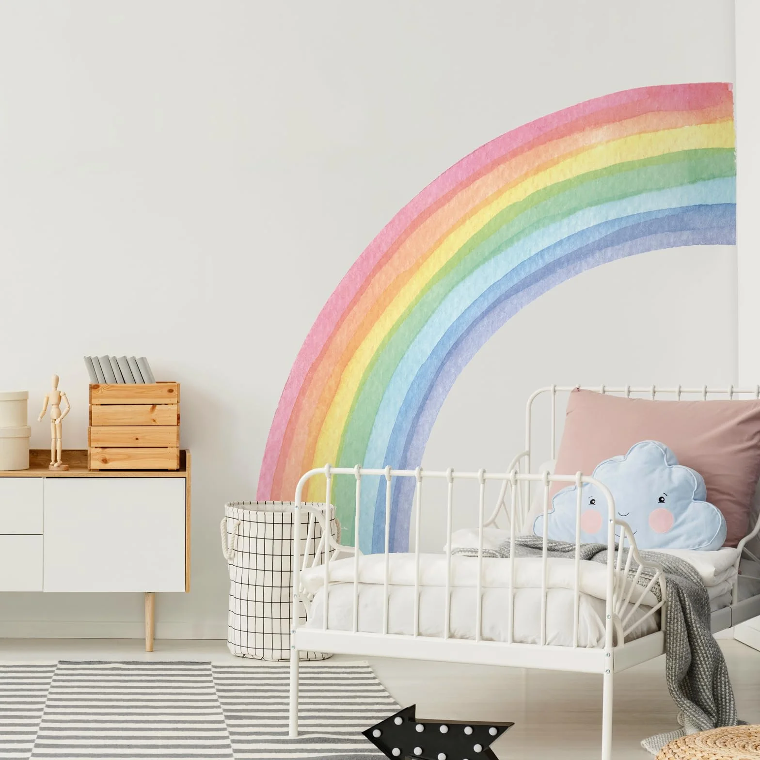 Supzone Adesivi Murali Bambini Arcobaleno 140 x 160 cm