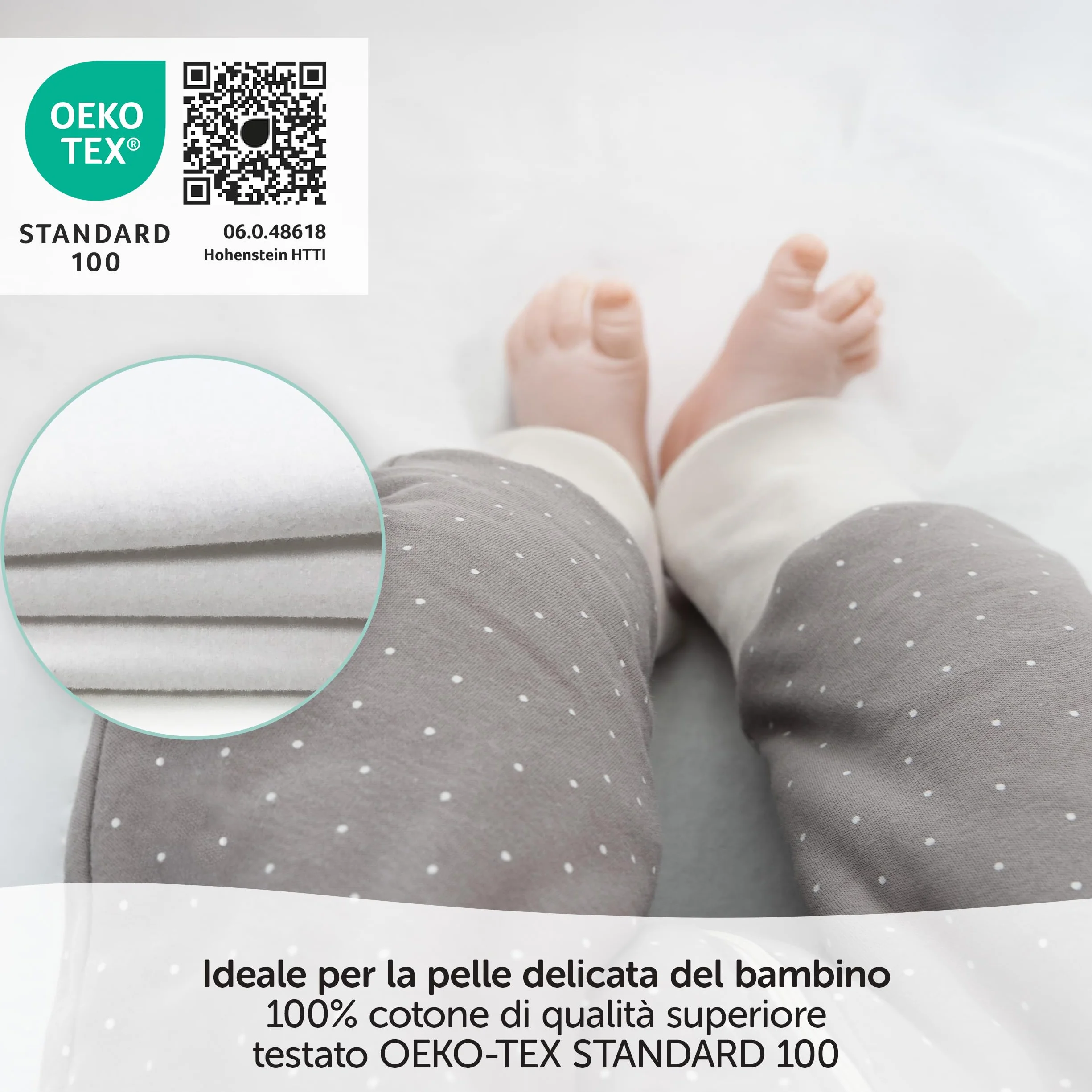 Coprimaterasso Impermeabile Salvapipi Lettino 70x140 cm Cotone OEKO-TEX Standard 100 Lavabile 95°C