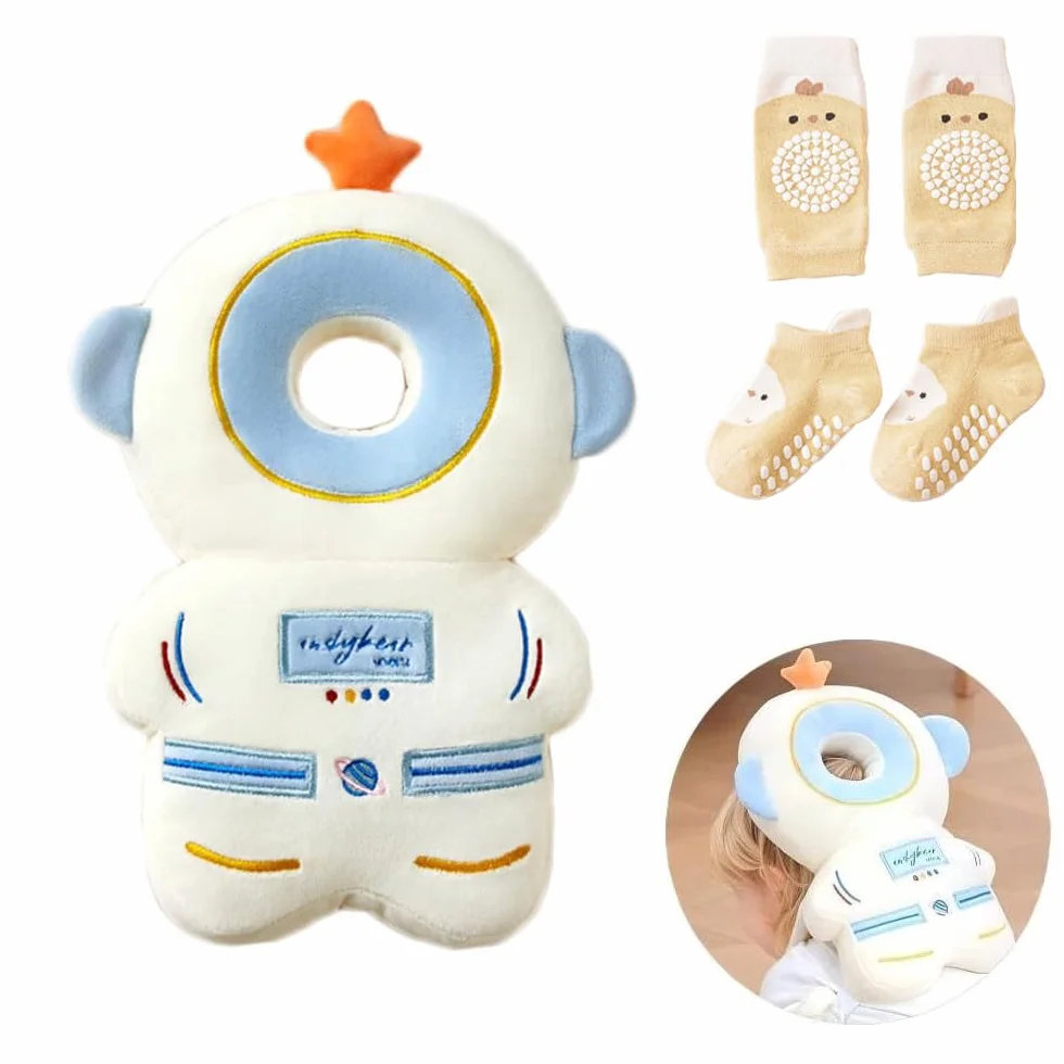 Protezione Testa Neonato Cuscino Anticaduta Bambino Regolabile Zaino Salva Testa Caschetto Primi Passi Astronauta