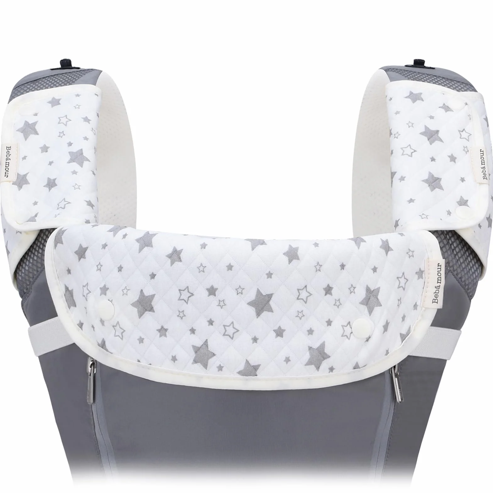 Bebear bavaglini in cotone 100% per marsupio neonato, 3 pezzi assorbenti Star