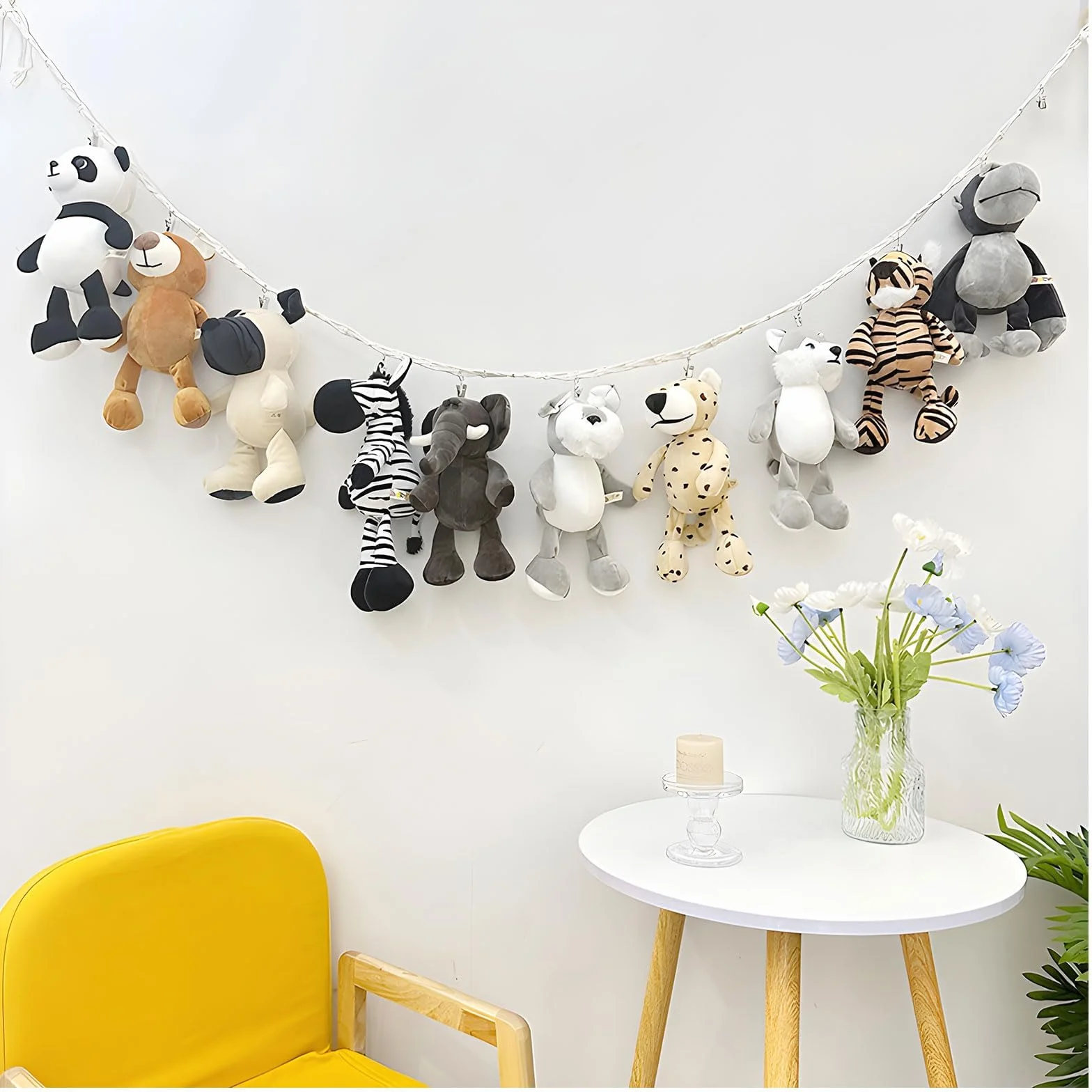 Amaca Portaoggetti in Legno per Peluche, Cappelli, Calzini, Biglietti di Natale