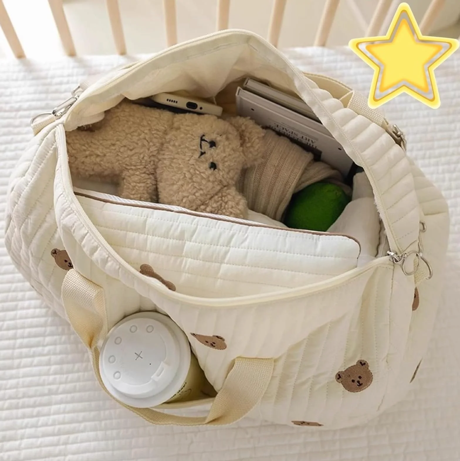 Borsa Multiuso per Mamma, Parto in Ospedale, Passeggino, Viaggio e Cambio Pannolini