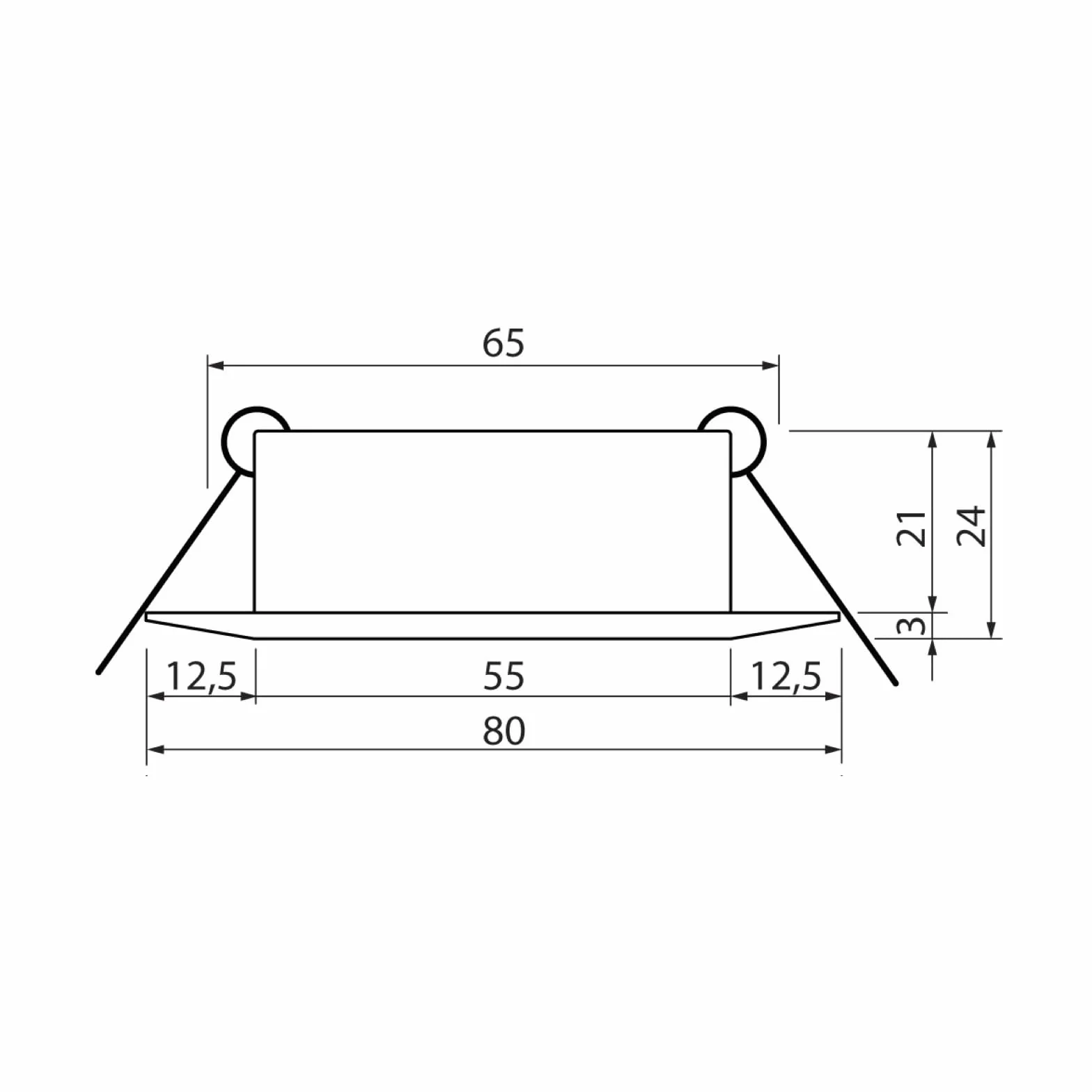 SEBSON Faretto da Incasso incl. Portalampada GU10 - Foro di Montaggio ø65mm | min. 60mm, max. 70mm - Faretti da Soffitto Bianco ø80x24mm - Set da 12
