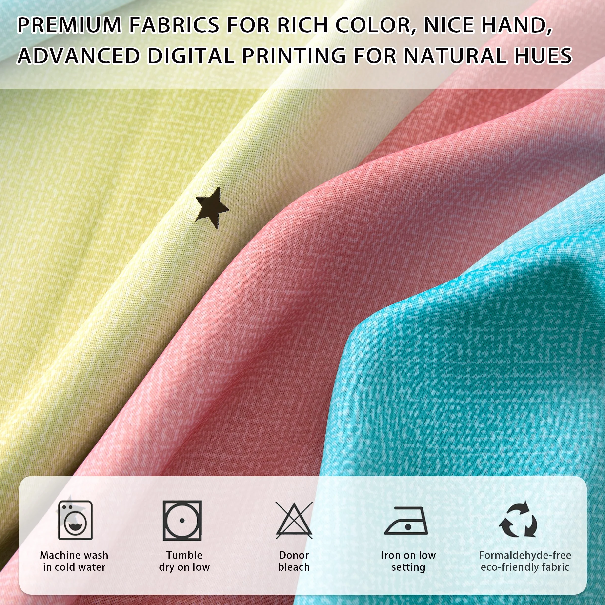 XiDi Dream Star Tende oscuranti per cameretta bambini principesse rosa blu 86x160 cm