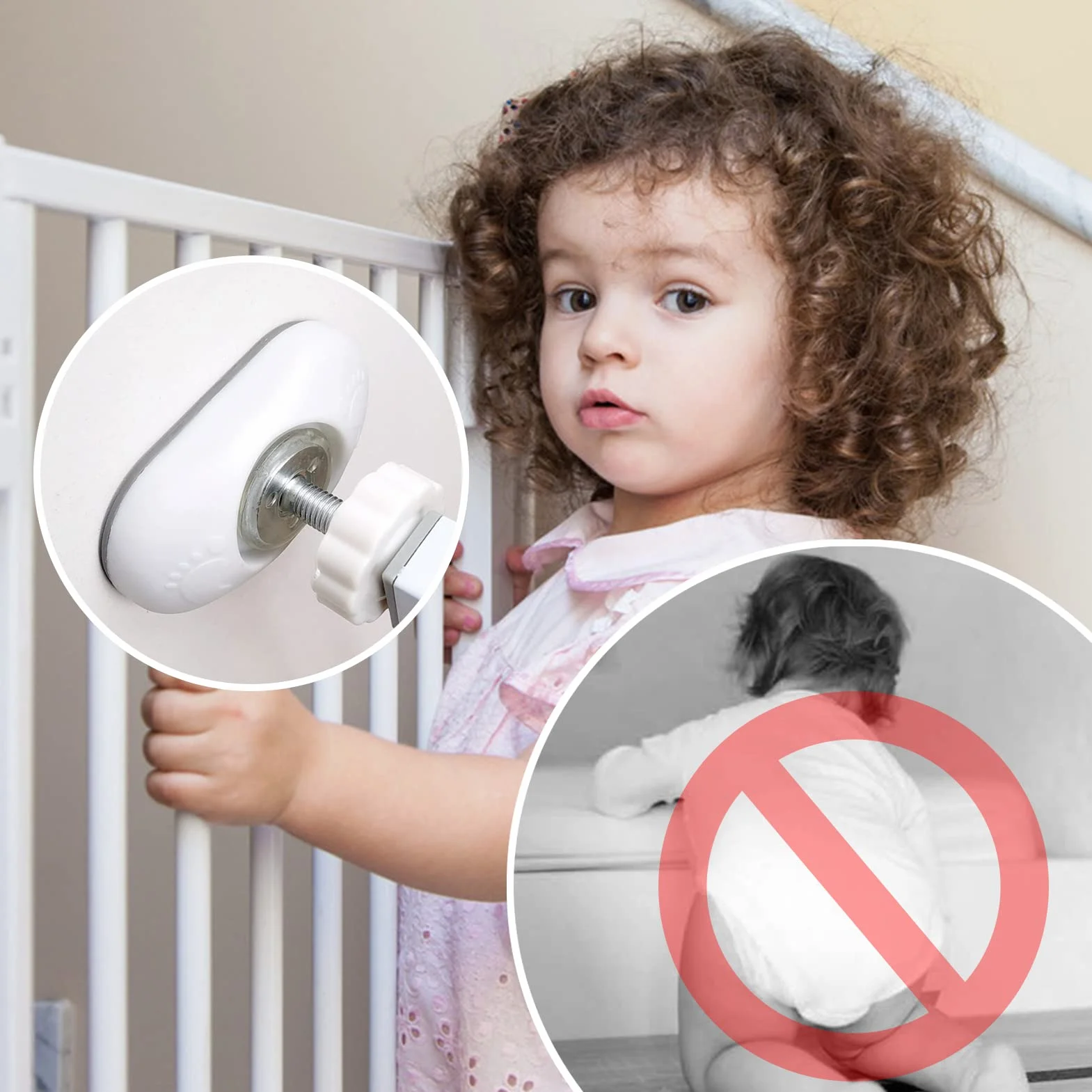 Protezione da parete per cancello bambino, confezione da 4, sicurezza per cancelli a pressione, porte, neonati e animali