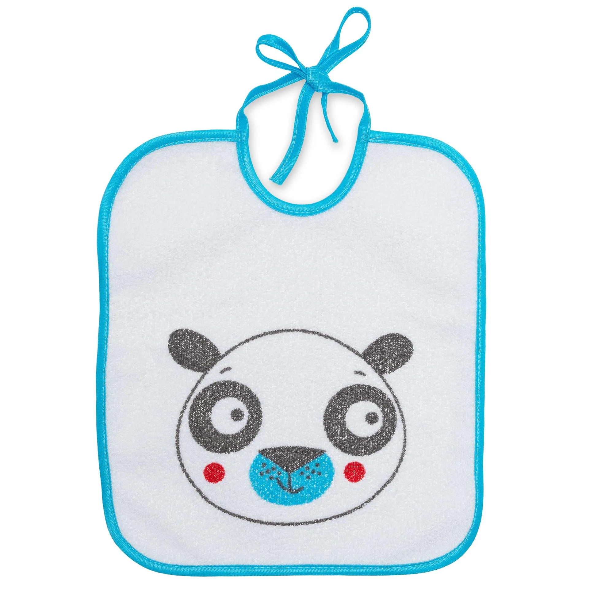 Bavaglini Impermeabili 73% Cotone 27% Poliestere Confezione da 7 23x27 cm per Bambini 6-18 Mesi