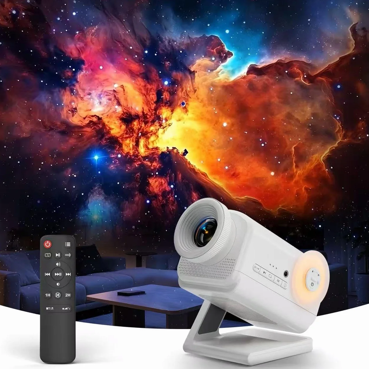 Proiettore Stelle Soffitto 3D Galaxy HD, Planetario Proiettore Professionale con Altoparlante Bluetooth, 60 Temi, Lampada Aurora Boreale per Camera Bambini e Adulti Regalo (Blanc)