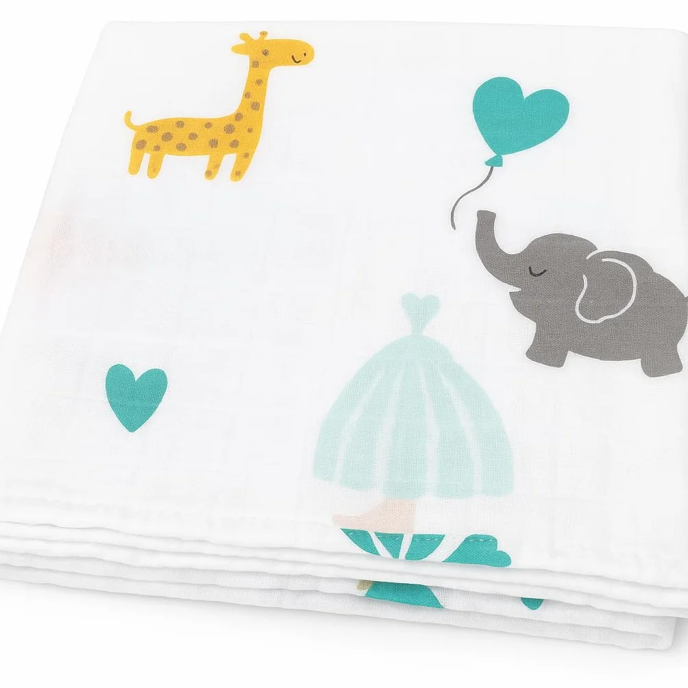 HOMYBABY® Mussola Bebe Cotone Biologico 120x120 - Coperta Neonato Salvietta Mantita