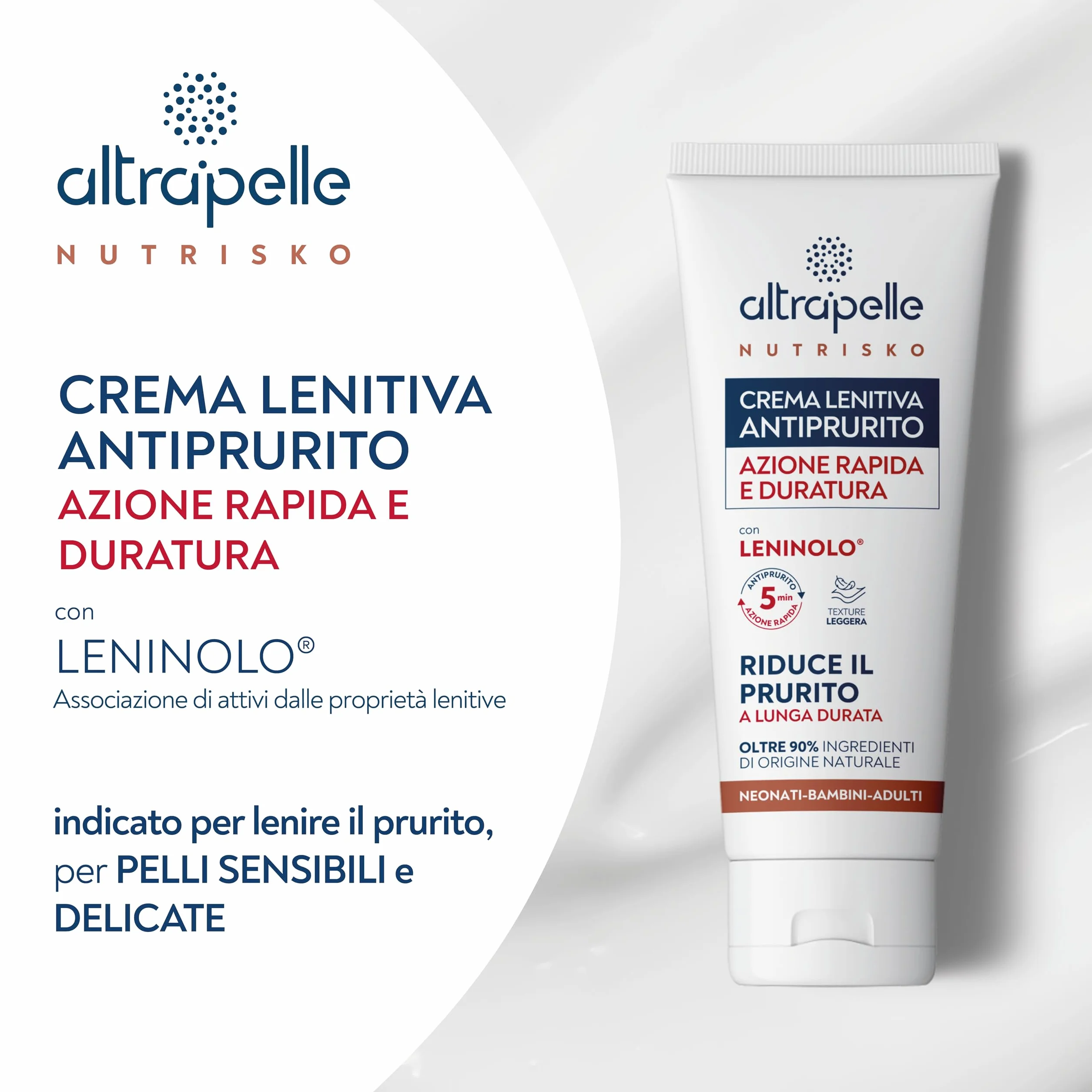 Crema Antiprurito 200 ml Lenitiva Naturale per Pelli Sensibili Neonati Bambini Adulti
