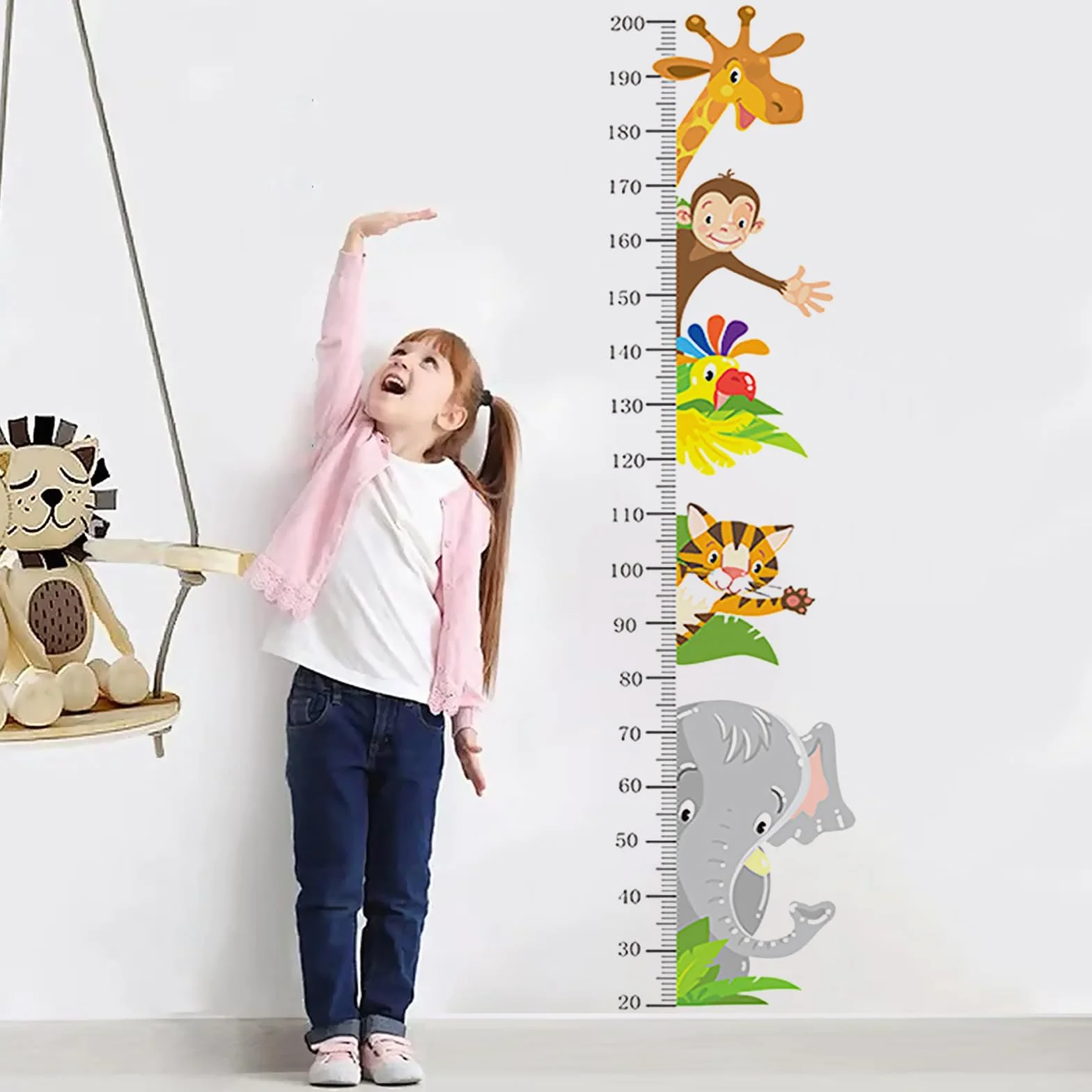 Adesivi Murali Animali 89 x 30 cm Autoadesivo Rimovibile per Camera Bambini