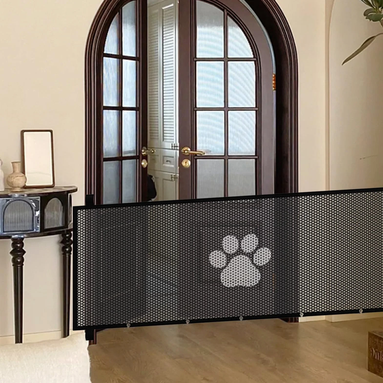 Cancello A Rete Per Animali Domestici Barriera Estensibile Rimovibile Recinto Traspirante per Interno Esterno