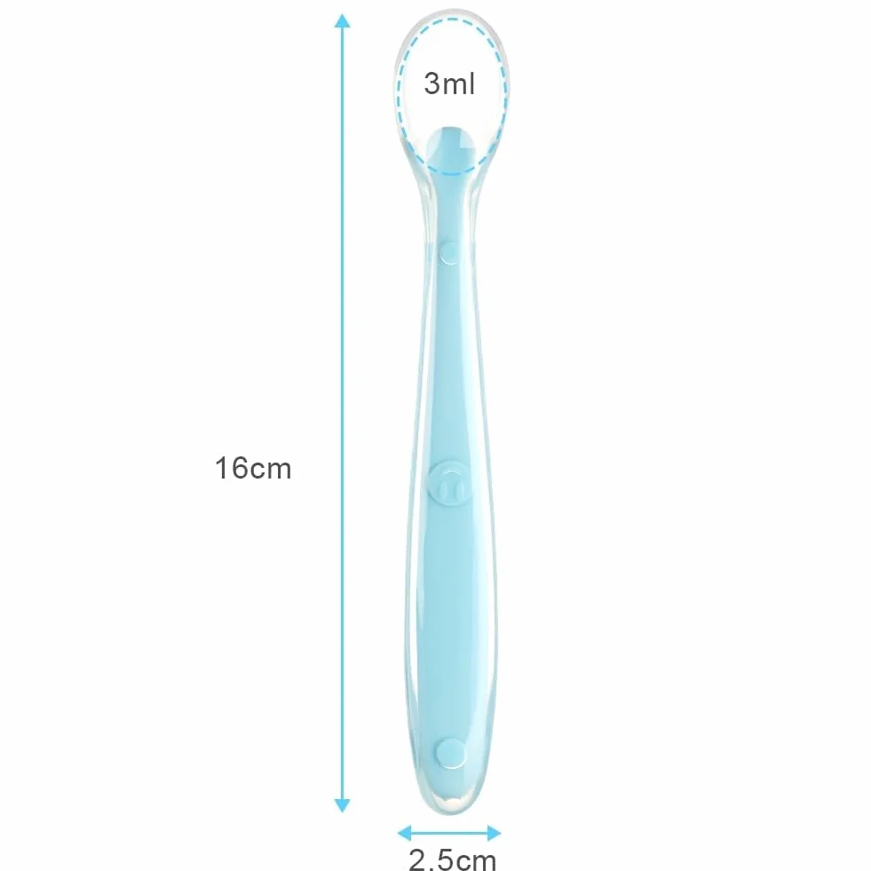Cucchiaio Svezzamento Silicone Senza BPA 5 Pezzi Vicloon Lavabili in Lavastoviglie