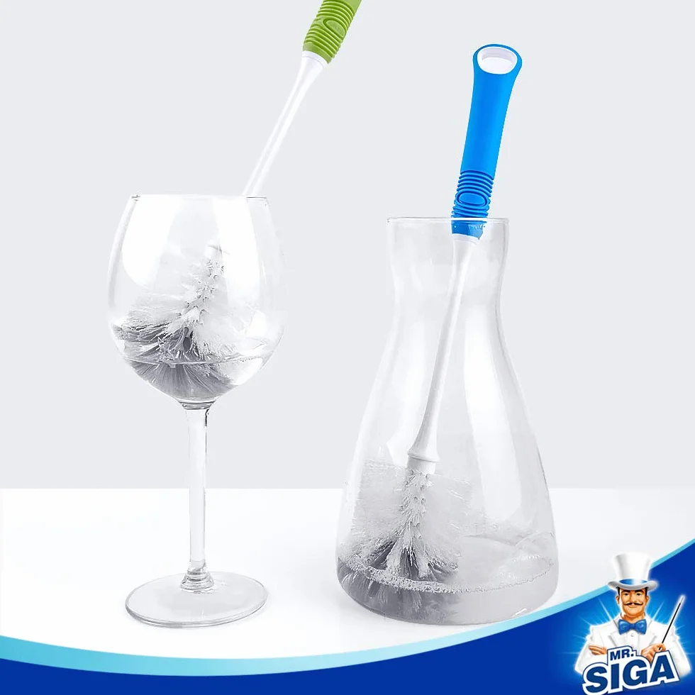 MR.SIGA Spazzola per Bottiglie con Manico Lungo - Testa 5.5 cm