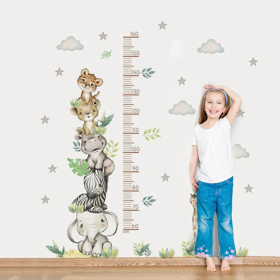 Metro da Parete per Bambini Grafico di Crescita adesivo Tabella Altezza Wall Stickers