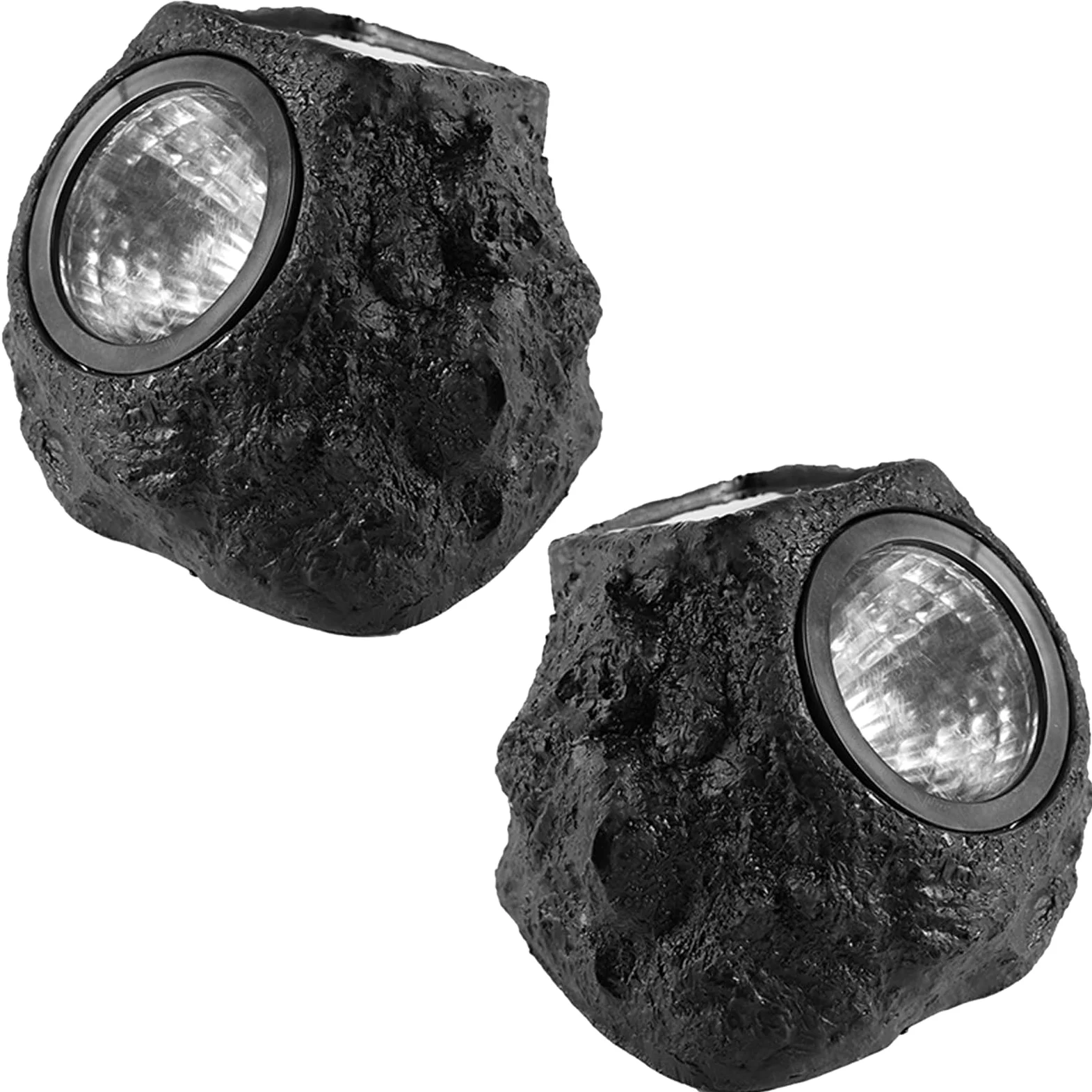 Beavorty Luci Solari da Esterno Impermeabili 2 Pezzi, Lampade da Giardino a Forma di Pietra Artificiale Illuminazione Solare per Paesaggio, Decorazioni per Patio e Cortile Automatiche