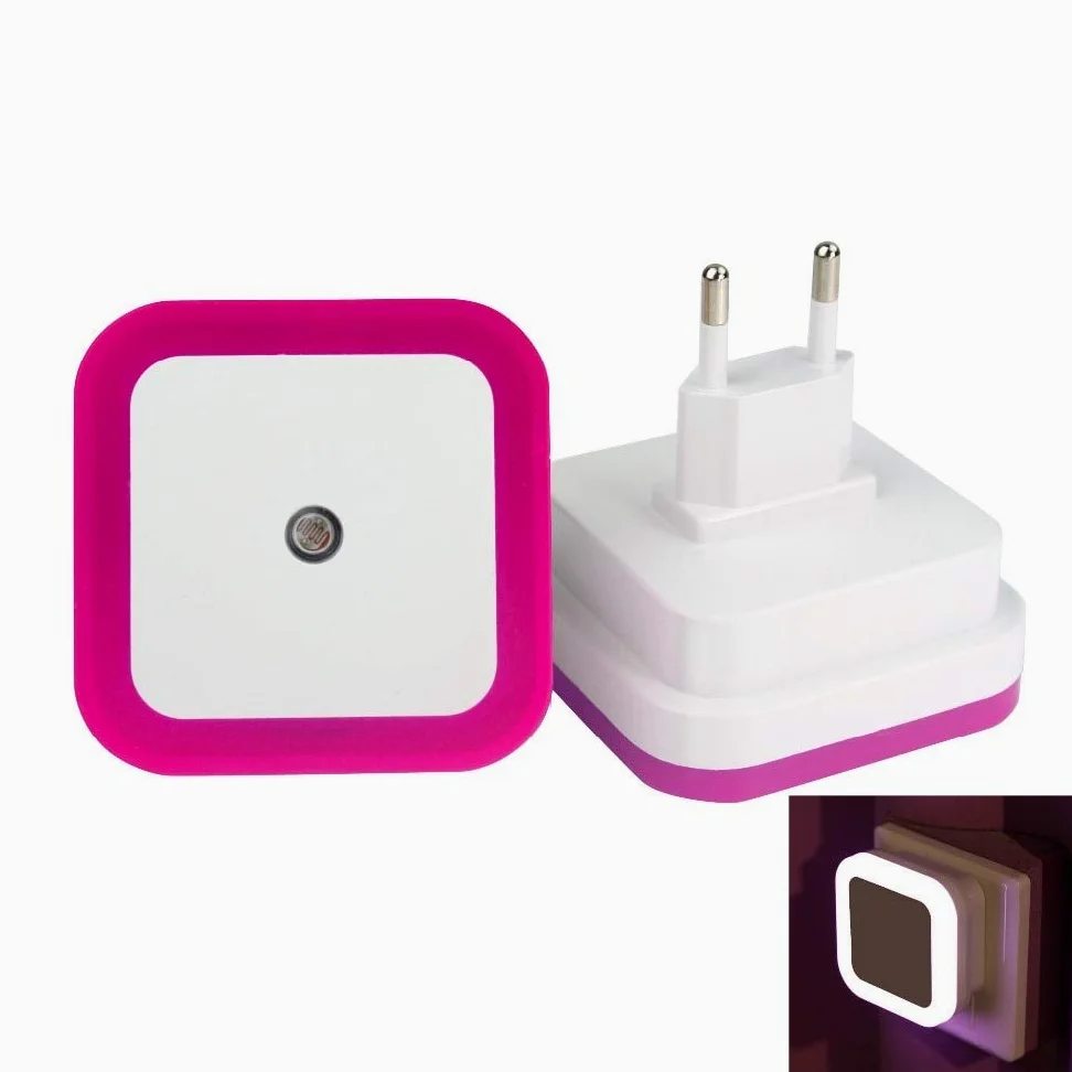 4 Pcs/Colors Mini Led 0.5w Night Light Control Auto Sensor Baby Bedroom Lamp Square Led Night Light for Baby Illusion Lamp