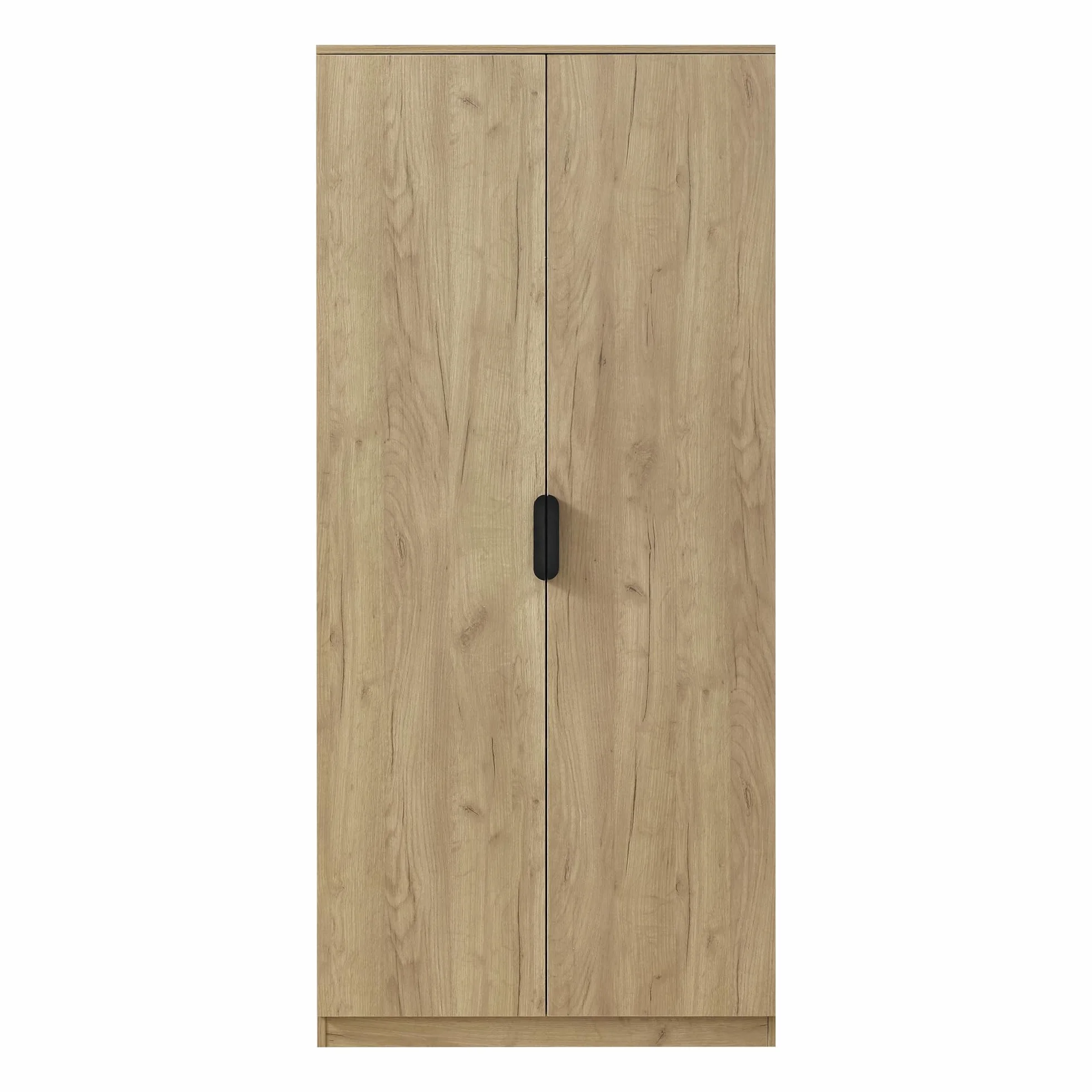 Armadio Guardaroba per Camera da Letto 4 Scomparti Asta Appendiabiti 176 x 80 x 52 cm Effetto Rovere