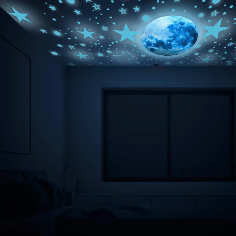 Stelle Fluorescenti Adesive Soffitto Luminoso Adesivi Muro 498PCS Decorazioni Cameretta