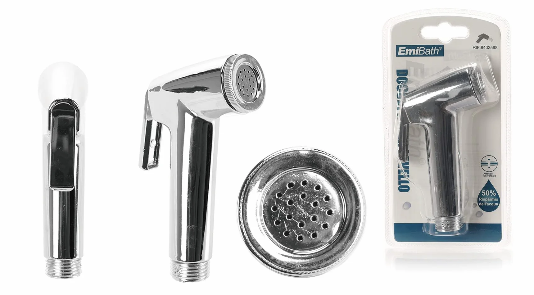 Doccetta per Bidet Cromato Alta Pressione Spruzzatore WC