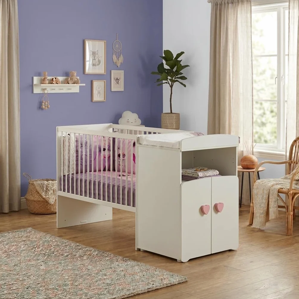 Letto evolutivo per neonati combinato Baby Price New Basic con pomelli