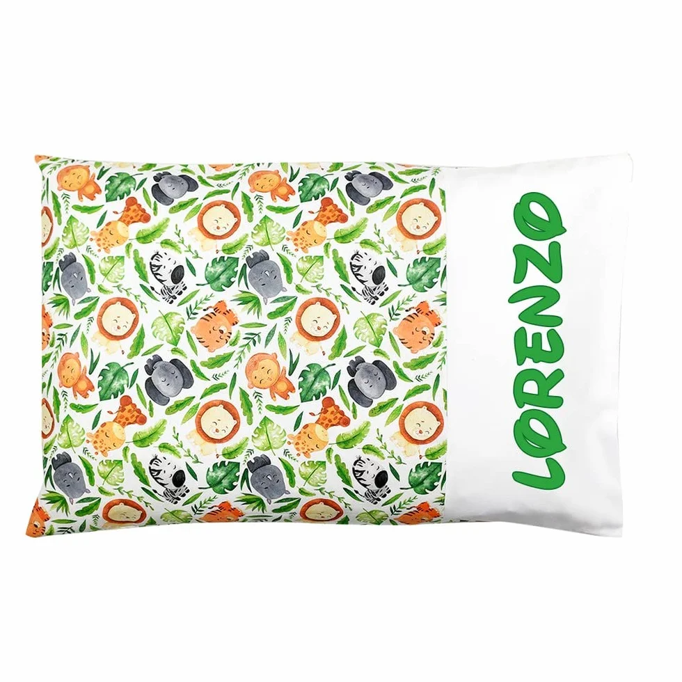 Poduszka personalizowana z imieniem dla dziecka 40x60 cm, wzór Dżungla, idealny prezent