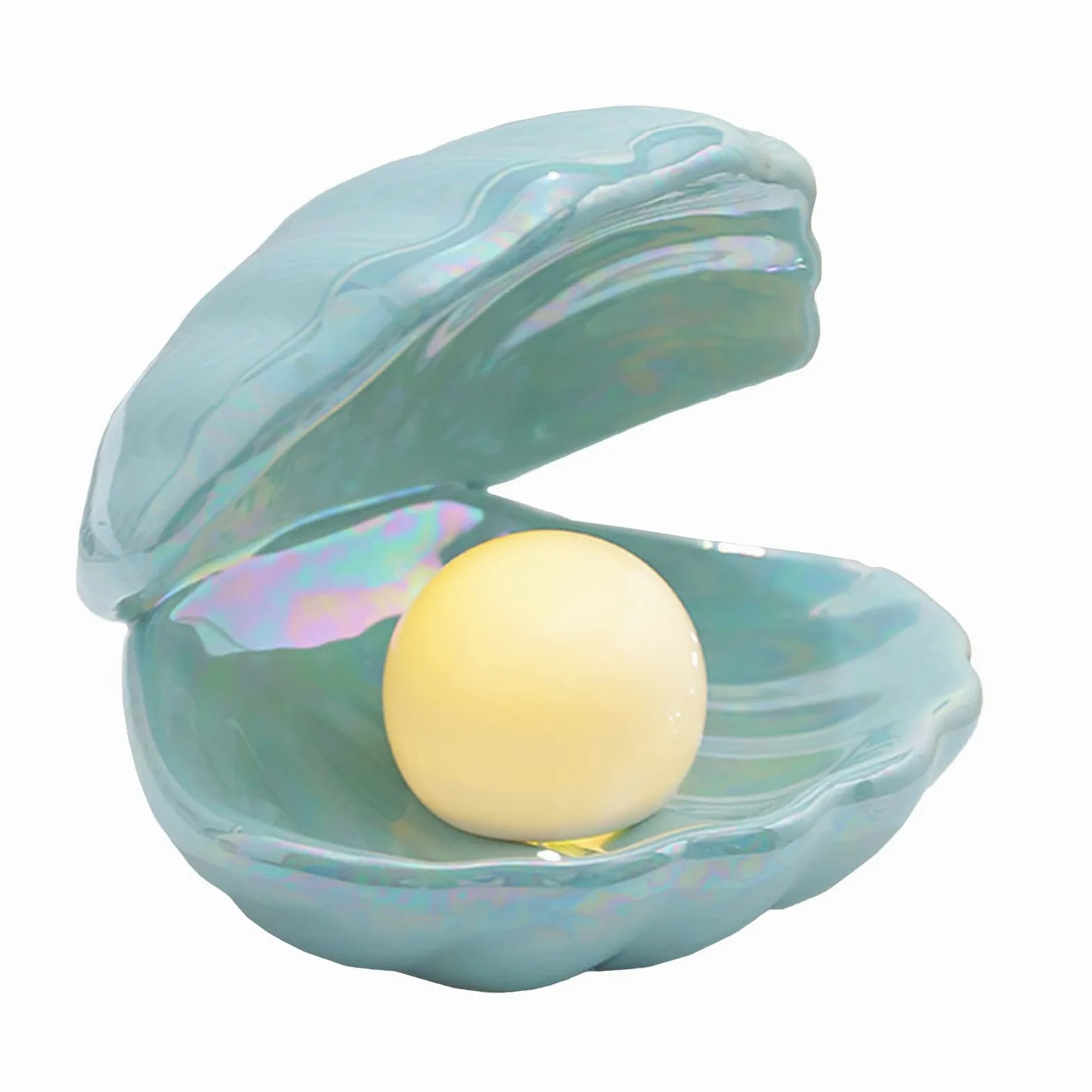 Luce Notturna LED a Forma di Conchiglia, Decorazione Camera da Letto(Verde)