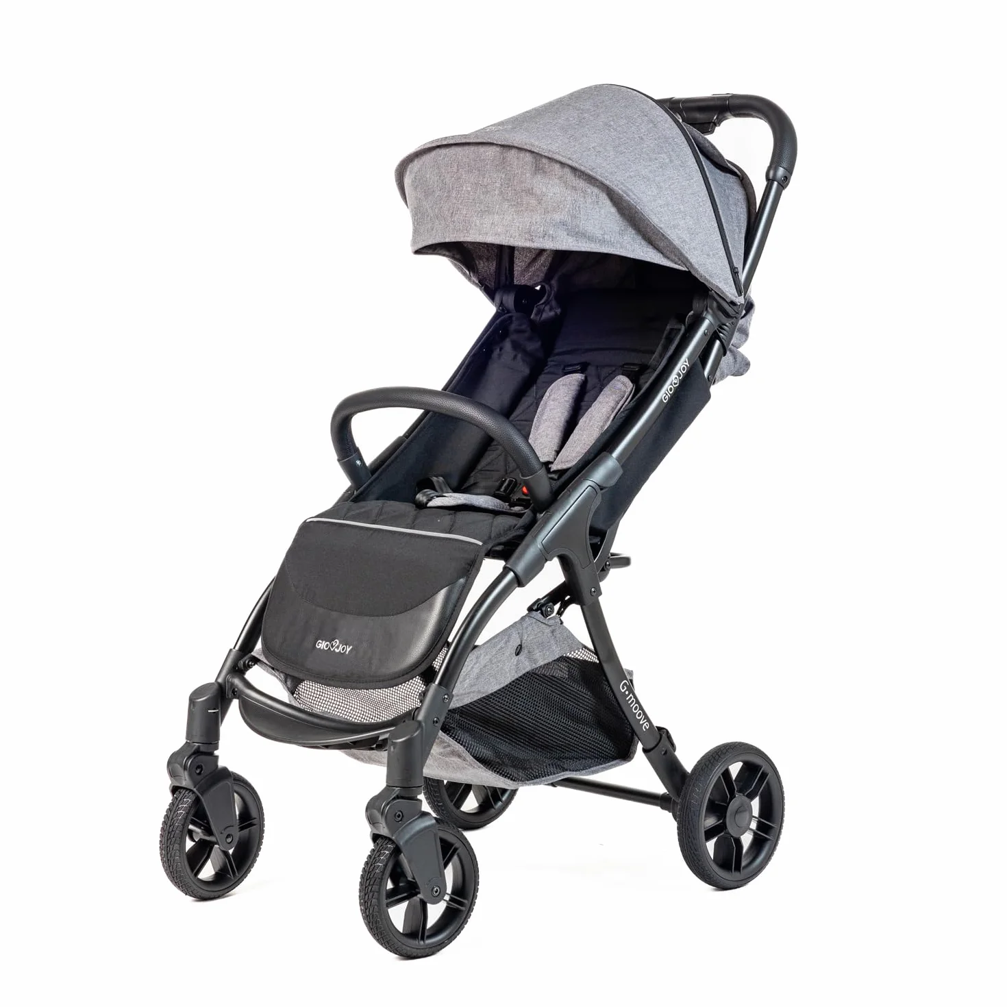 Passeggino Leggero 0-22 kg G-Moove, Telaio Nero, Tessuto Grigio