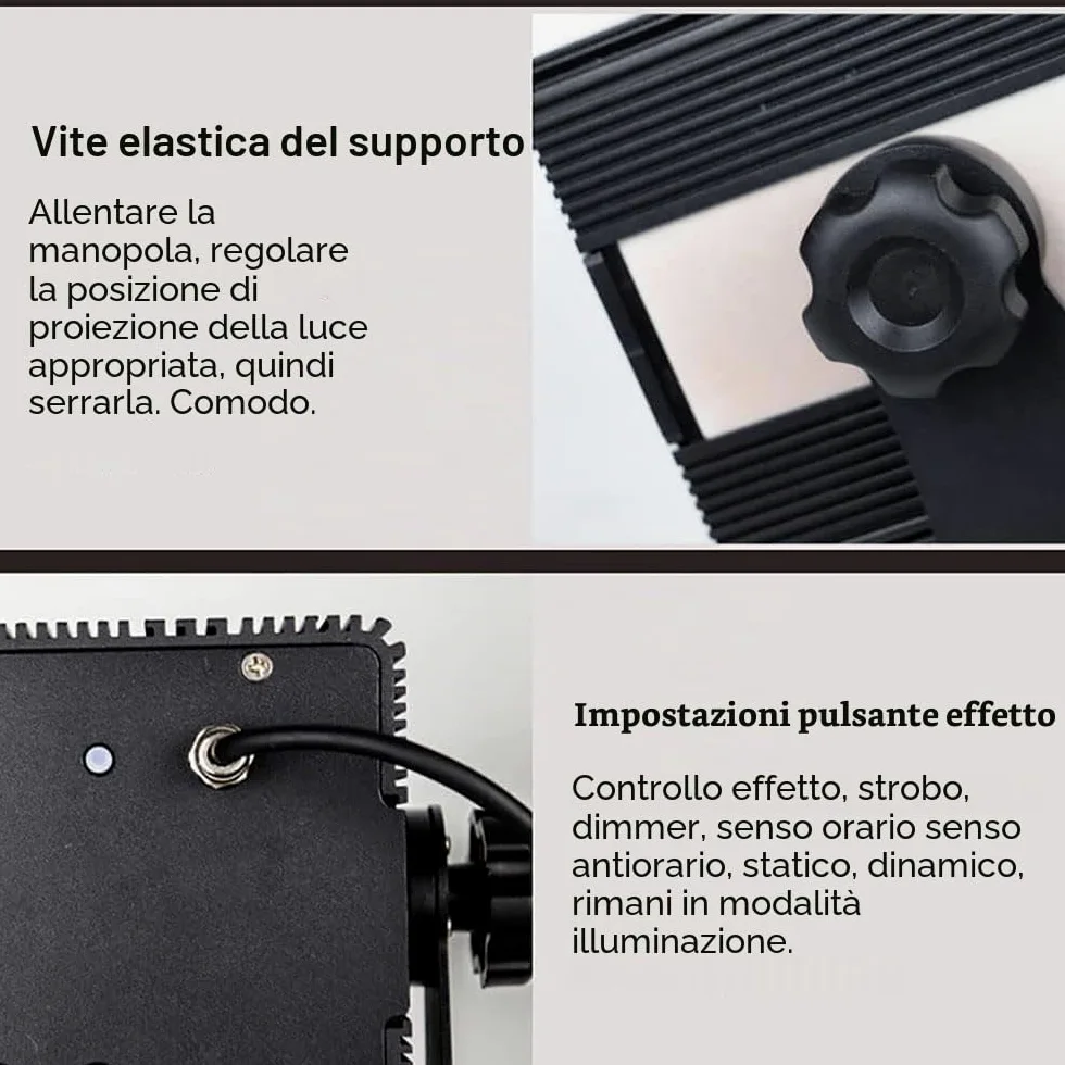 Proiettore di luci Natalizie per Esterni Impermeabile, Luce LED Mobile per Giardino e Patio, proiezione dinamica di Stelle HD