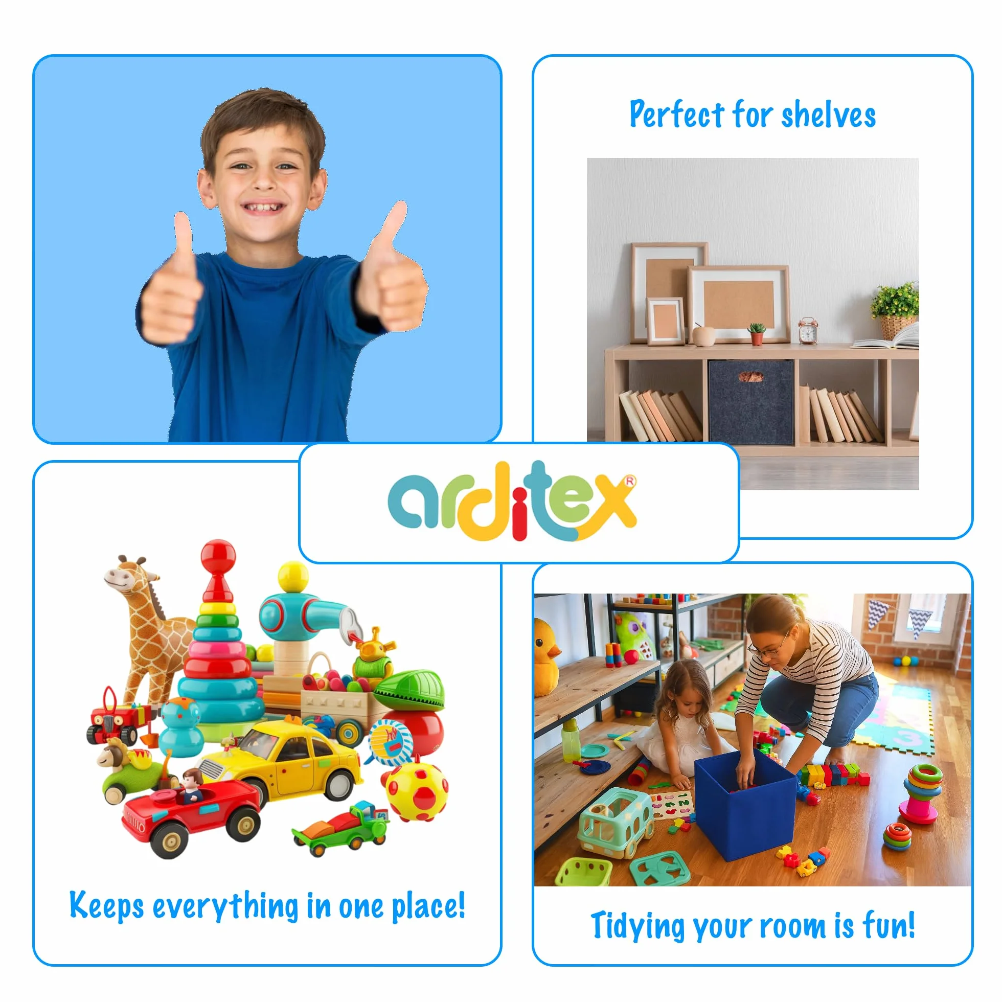Hasbro ARDITEX Peppa Pig Contenitore Organizzatore Pieghevole 31x31x31cm