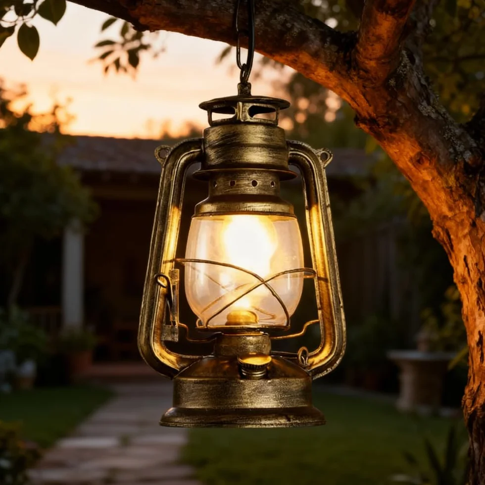 XINYASEE Lampade a sospensione per esterni, lampada vintage impermeabile, lampada a sospensione per giardino, lampada per gazebo, resistente alla pioggia, grado IP44, base a vite E27