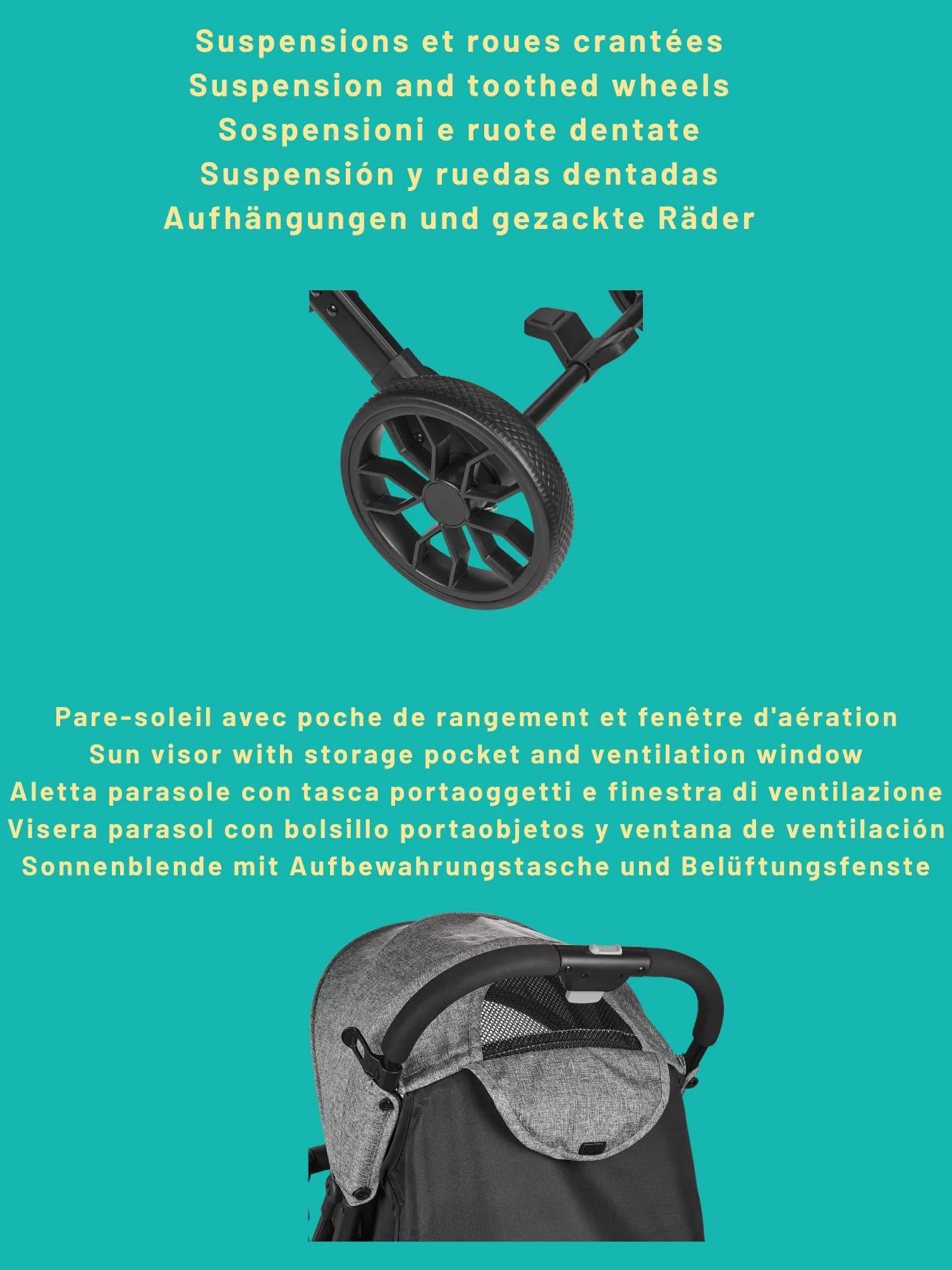 Nania Myla passeggino compatto 0-4 anni 22 kg leggero 7,5 kg reclinabile una mano trolley