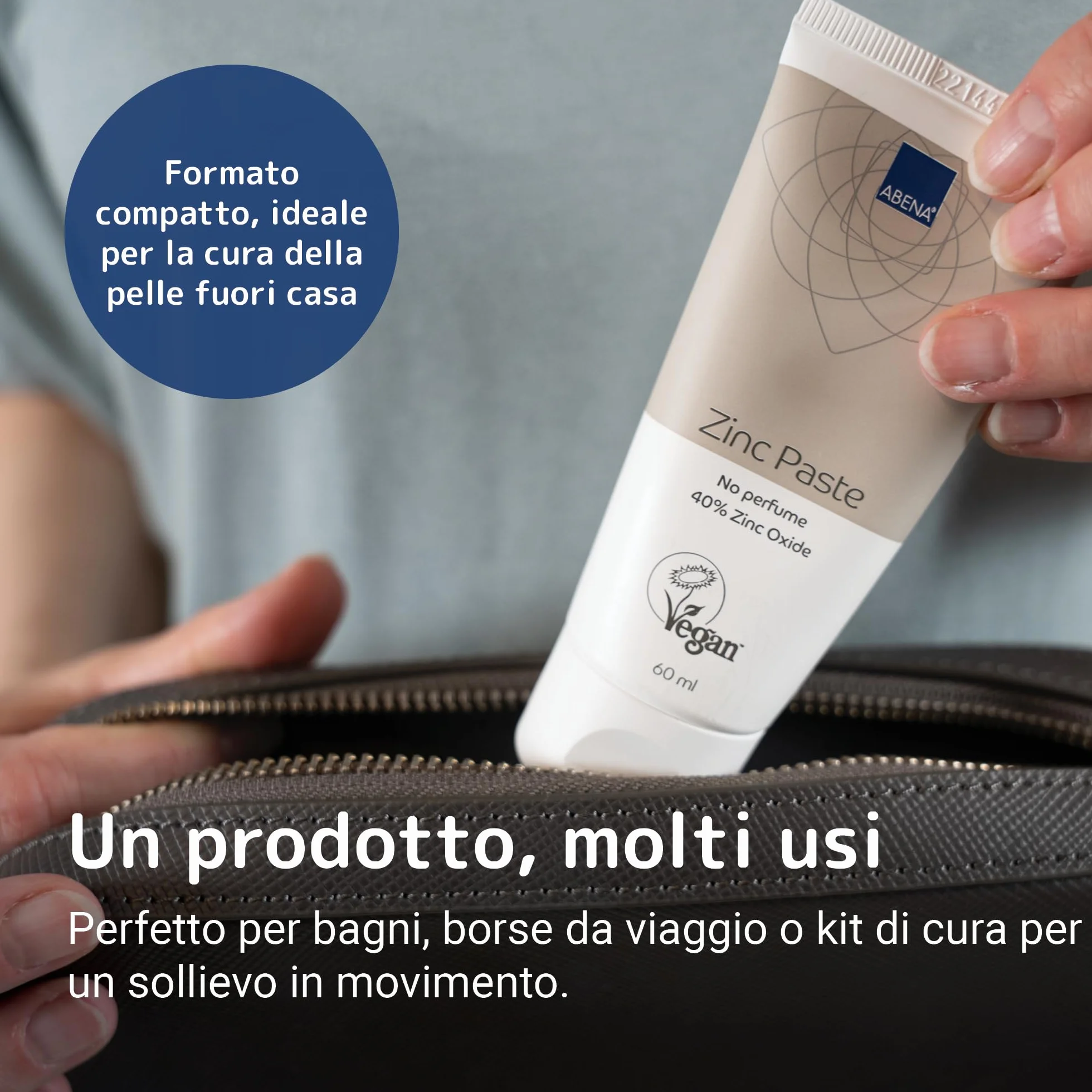 ABENA pasta di zinco 60 ml 40% ossido di zinco barriera repellente lenitivo pelle
