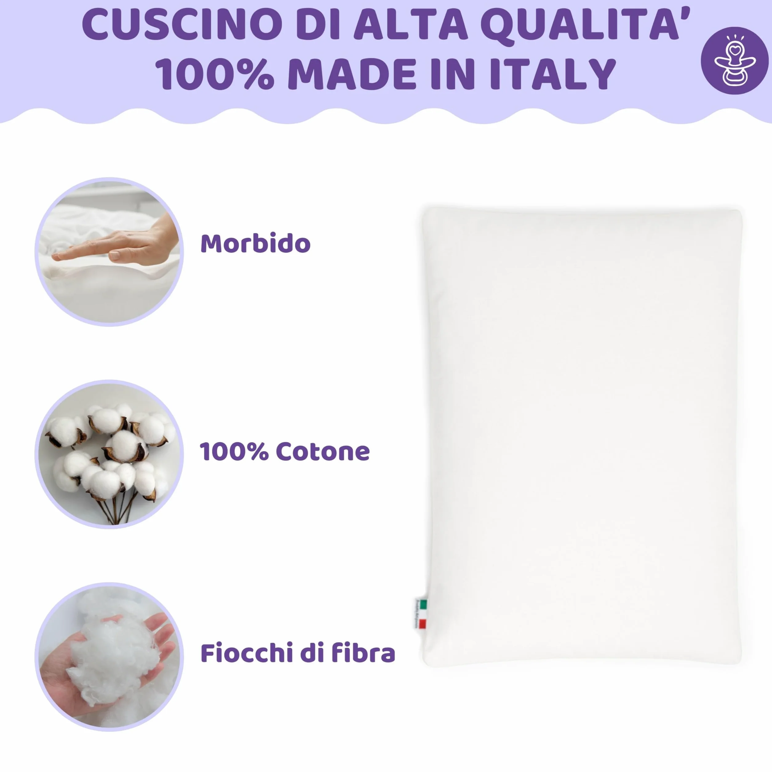 Baby Idea Babysanity Cuscino Letto Antisoffoco Traspirante Per Lettino Neonato Oeko-Tex