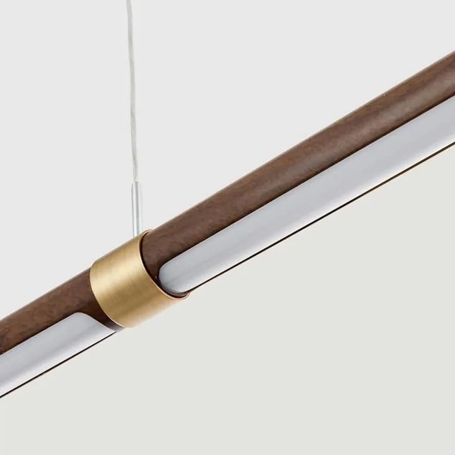 ZBZFGE Dimmerabile Lampadario con Fascino Rustico, Lungo Linear Pendente da 39,4" per Sala da Pranzo